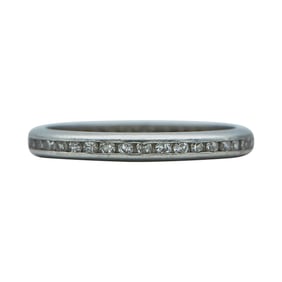 Platinum and Round Cut Diamond Eternity Band