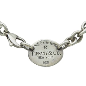 Tiffany & Co. Return To Tiffany Sterling Silver Oval Tag Necklace