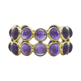 18K Yellow Gold Amethyst Ring