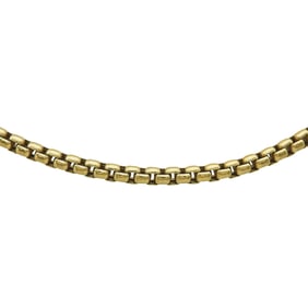 David Yurman 18K Yellow Gold 2.5mm Box Chain Necklace