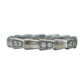 Bulgari Serpenti Viper 18K White Gold Diamond Ring