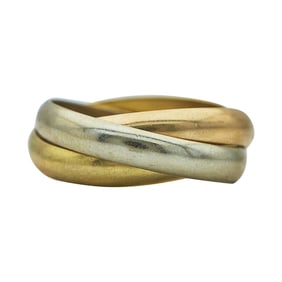Cartier le Must de Cartier Trinity 18K Tri-Color Gold Rolling Band Ring