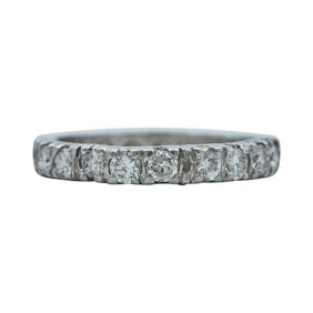 Platinum and Diamond Round Brilliant Cut Eternity Band