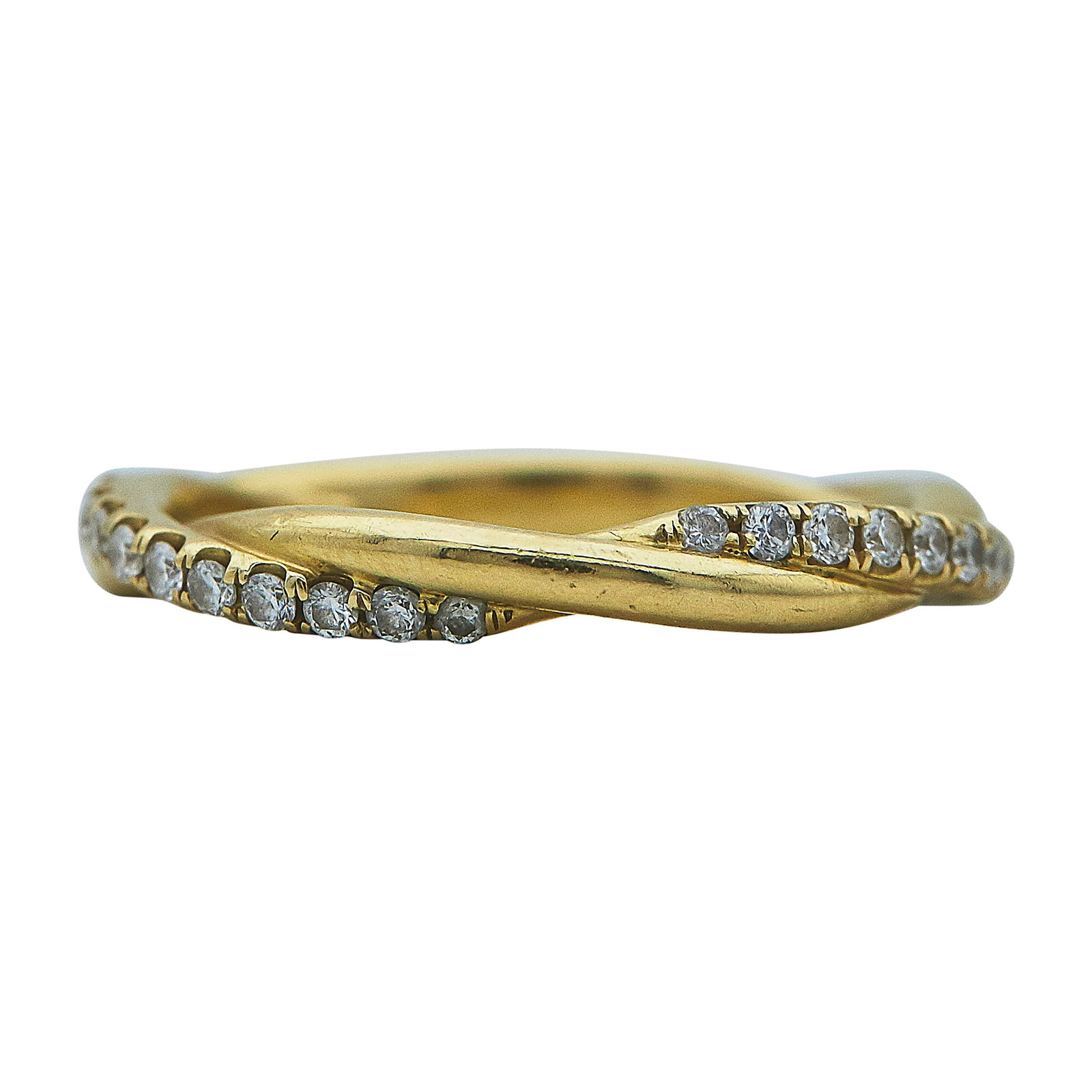 18K Yellow Gold and Diamond Band Ring (1 of 3)