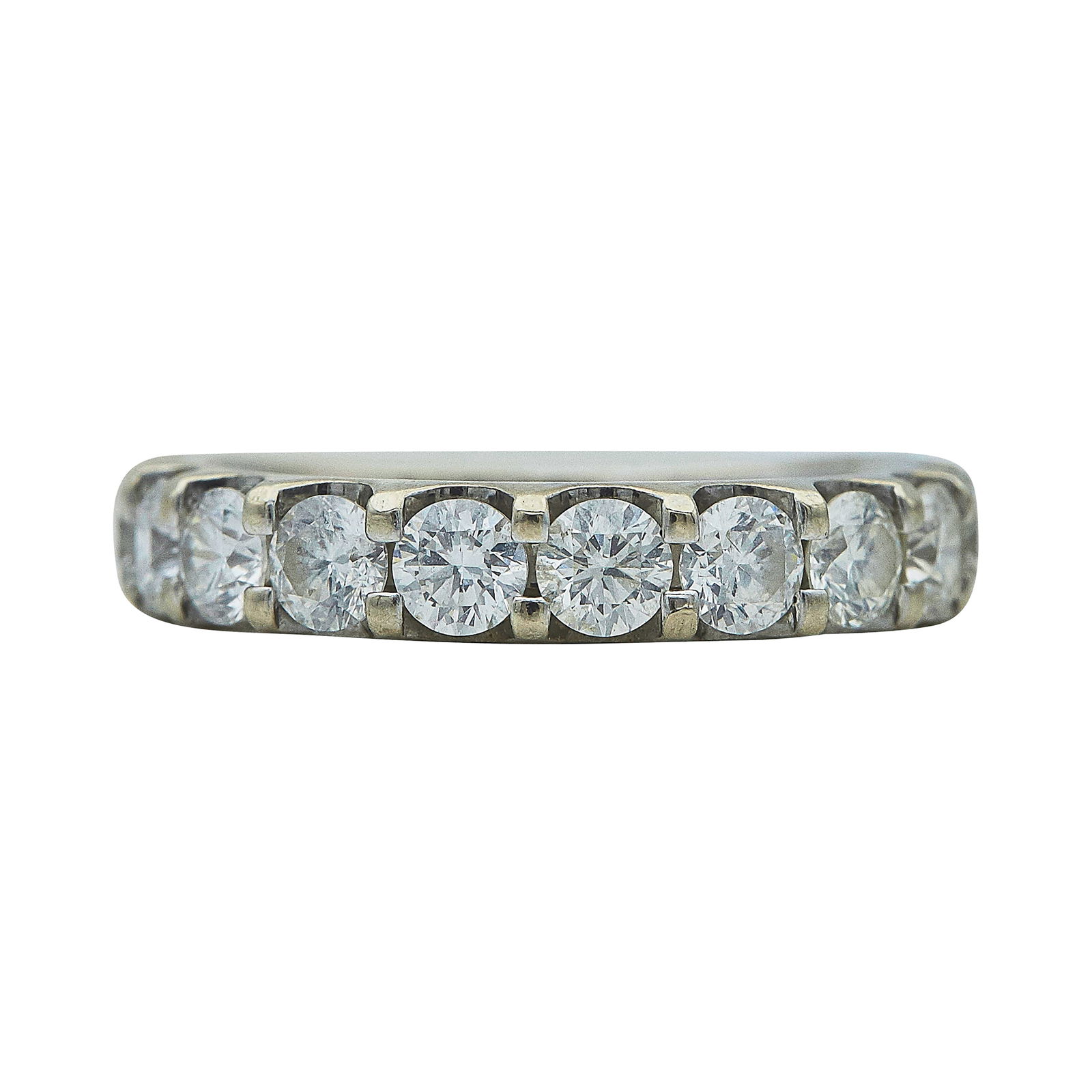 14K White Gold and 1.78 Round Brilliant Cut Diamond Band (1 of 3)