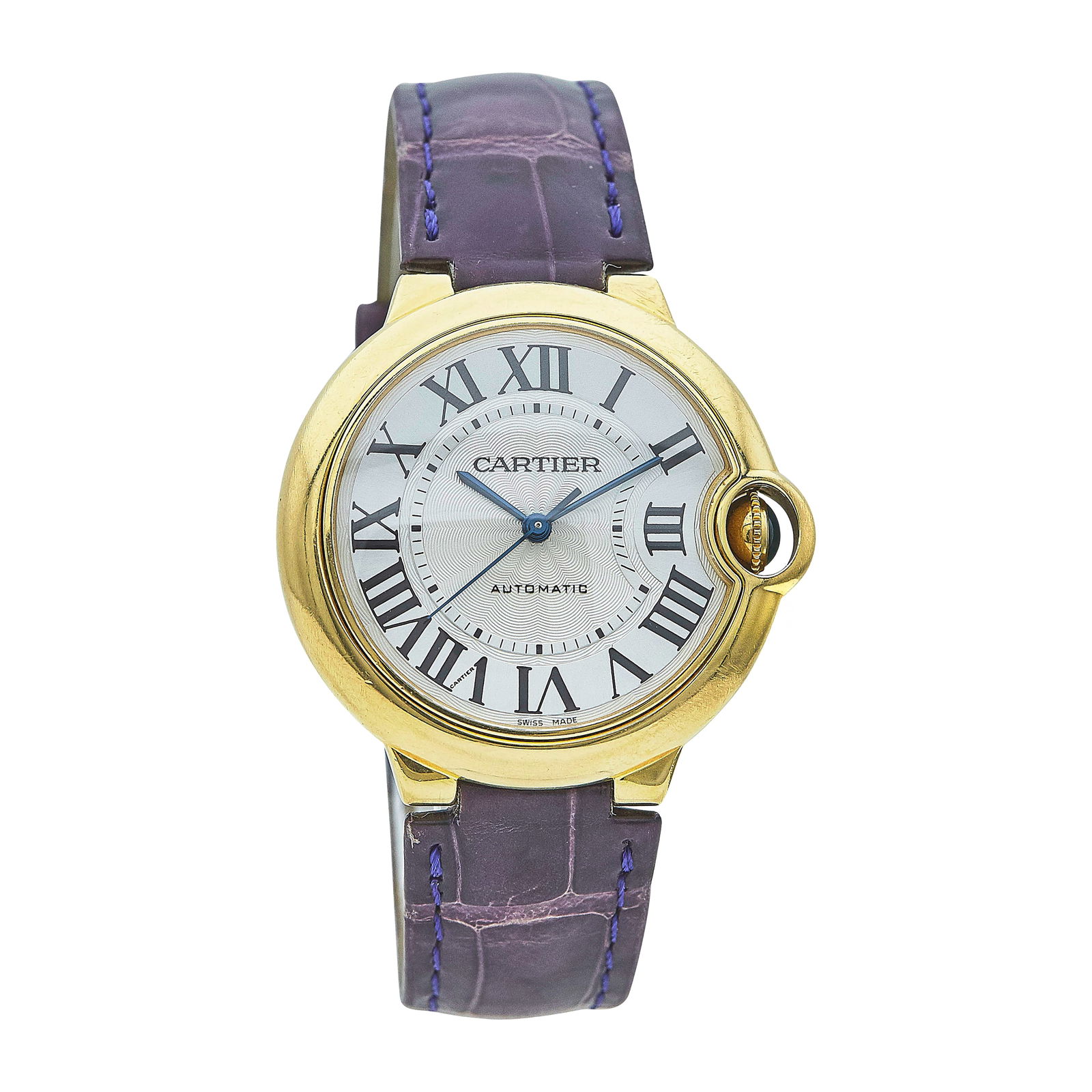 Cartier Ballon Bleu 18K Yellow Gold Watch Ref. W6900356, circa 2015: BRAND: Cartier; STYLE: Ballon Bleu; REF. #: W6900356; CONDITION: Pre-owned, Very Good; YEAR: Circa 2015; ADDITIONAL COMMENTS: Small nick on crystal near 3 o'clock marker, Scratches throughout watch, W