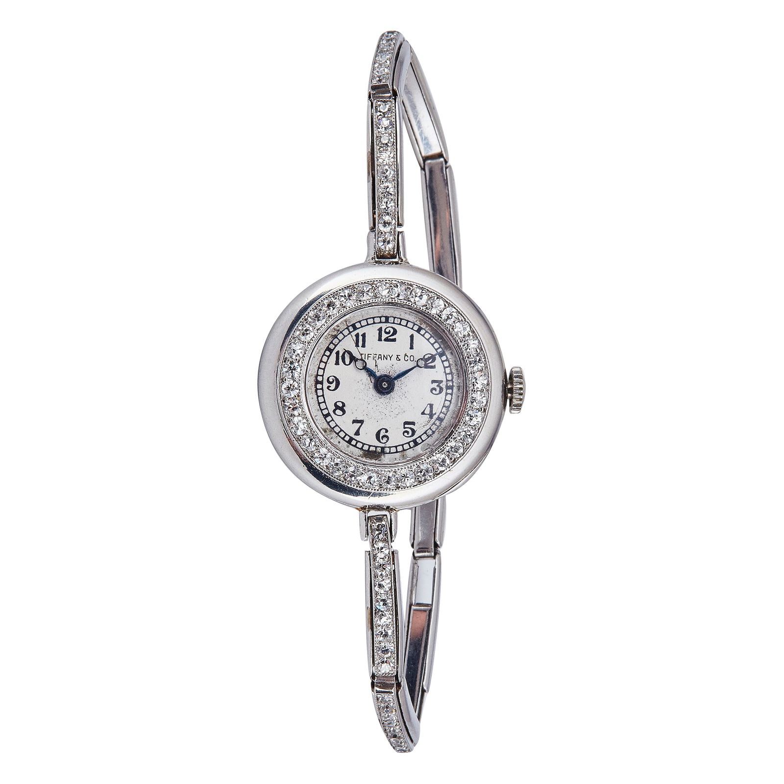 Platinum and Diamond Halo Dress Watch With Tiffany & Co. Dial (1 of 5)