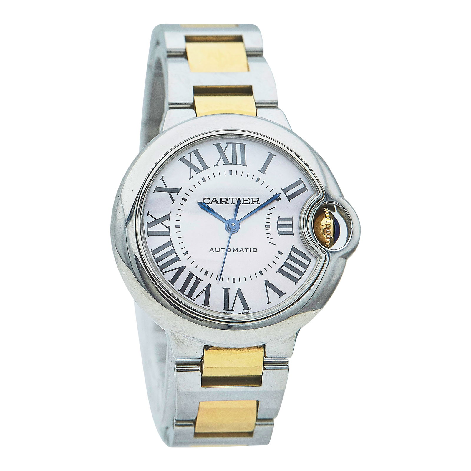 Cartier Ballon Bleu 18K Rose Gold/SS Watch Ref. W6920098 / 3489, 2016: BRAND: Cartier; STYLE: Ballon Bleu; REF. #: W6920098 / 3489; CONDITION: Pre-owned, Very Good; YEAR: 2016; ADDITIONAL COMMENTS: Case and bracelet with scratches throughout; comes with original Cartier