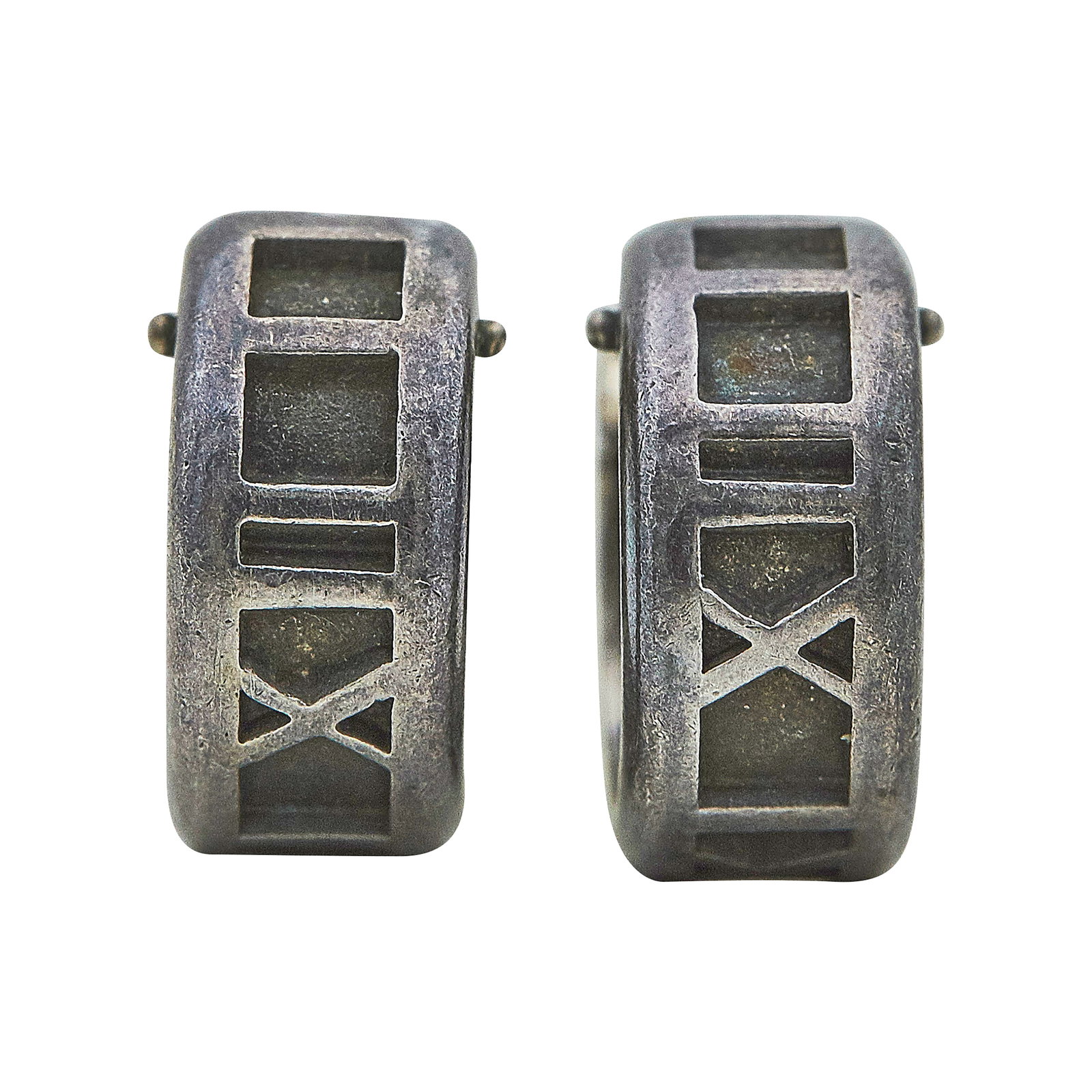 Tiffany & Co. Atlas Sterling Silver Huggie Hoop Earrings (1 of 4)