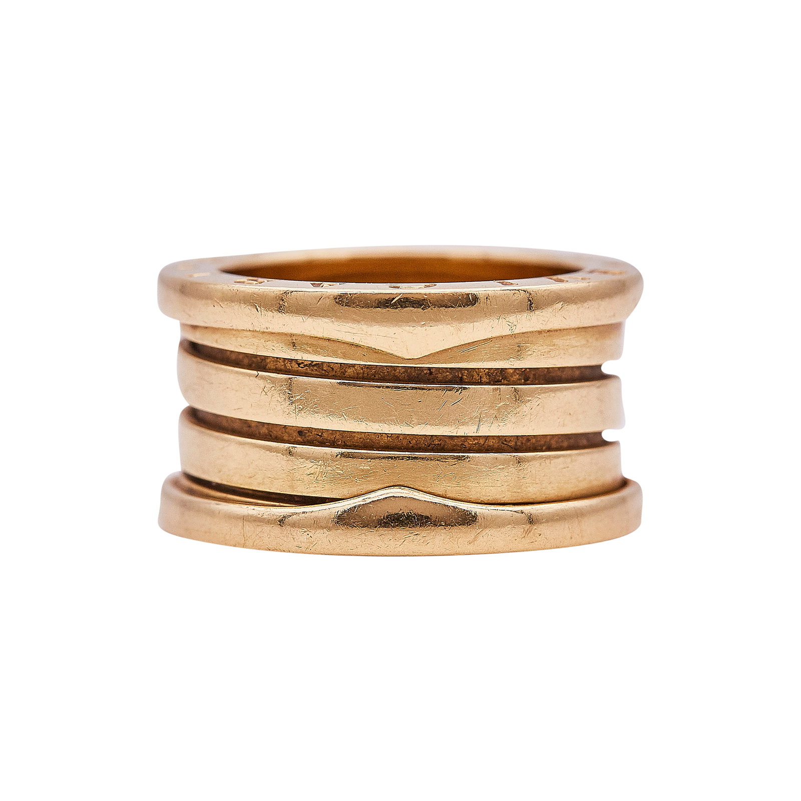 Bvlgari Bulgari B.zero1 18K Yellow Gold Band Ring: BRAND: Bulgari; COLLECTION: B.zero1; METAL: 18K Yellow Gold; STAMPED: 48, Au750, Italian workshop mark, Made In Italy, numbered; CONDITION: Pre-owned, Very Good; ITEM WEIGHT (GRAMS): 10.07 g; MEASUREM