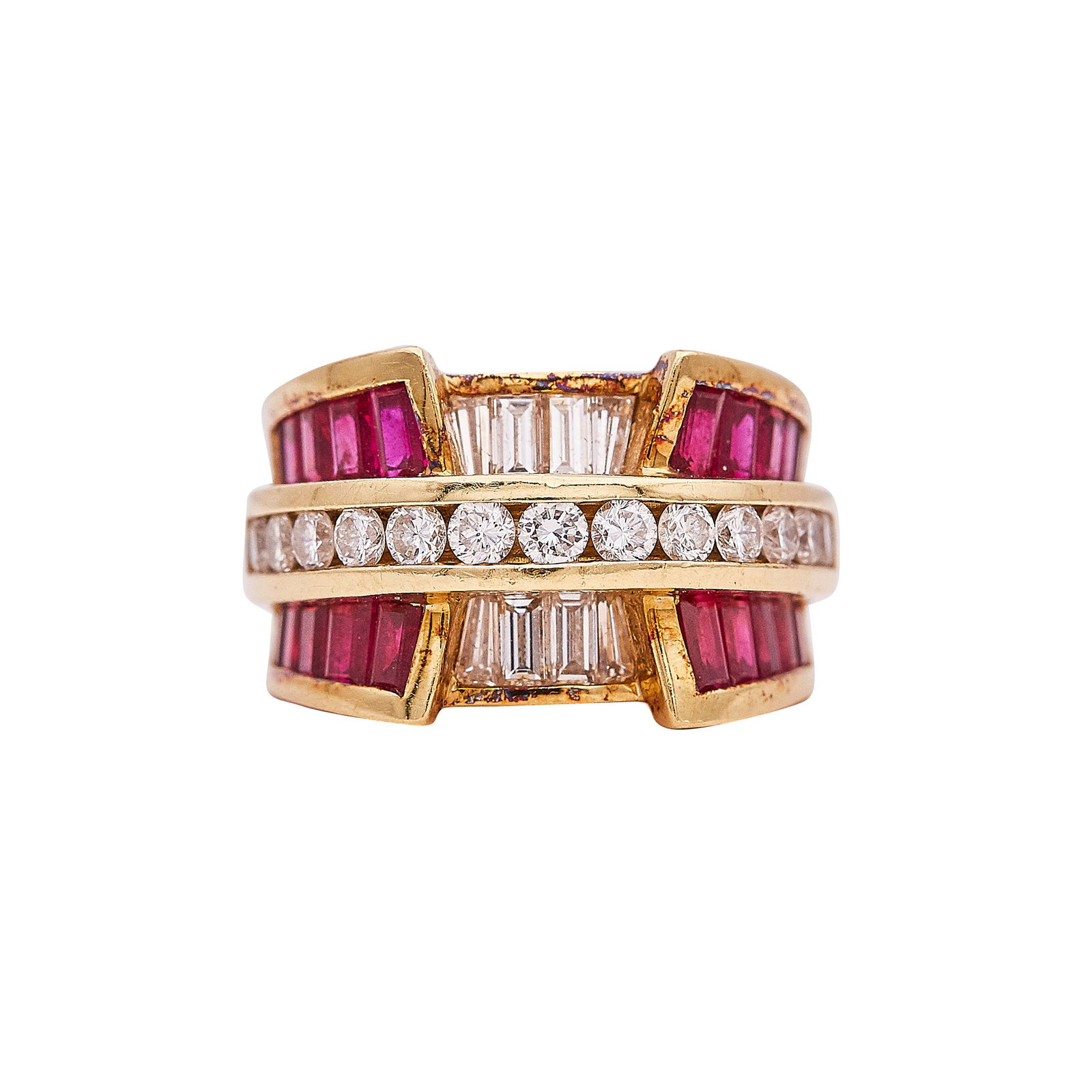 Charles Krypell Ruby And Diamond Band Ring (1 of 4)