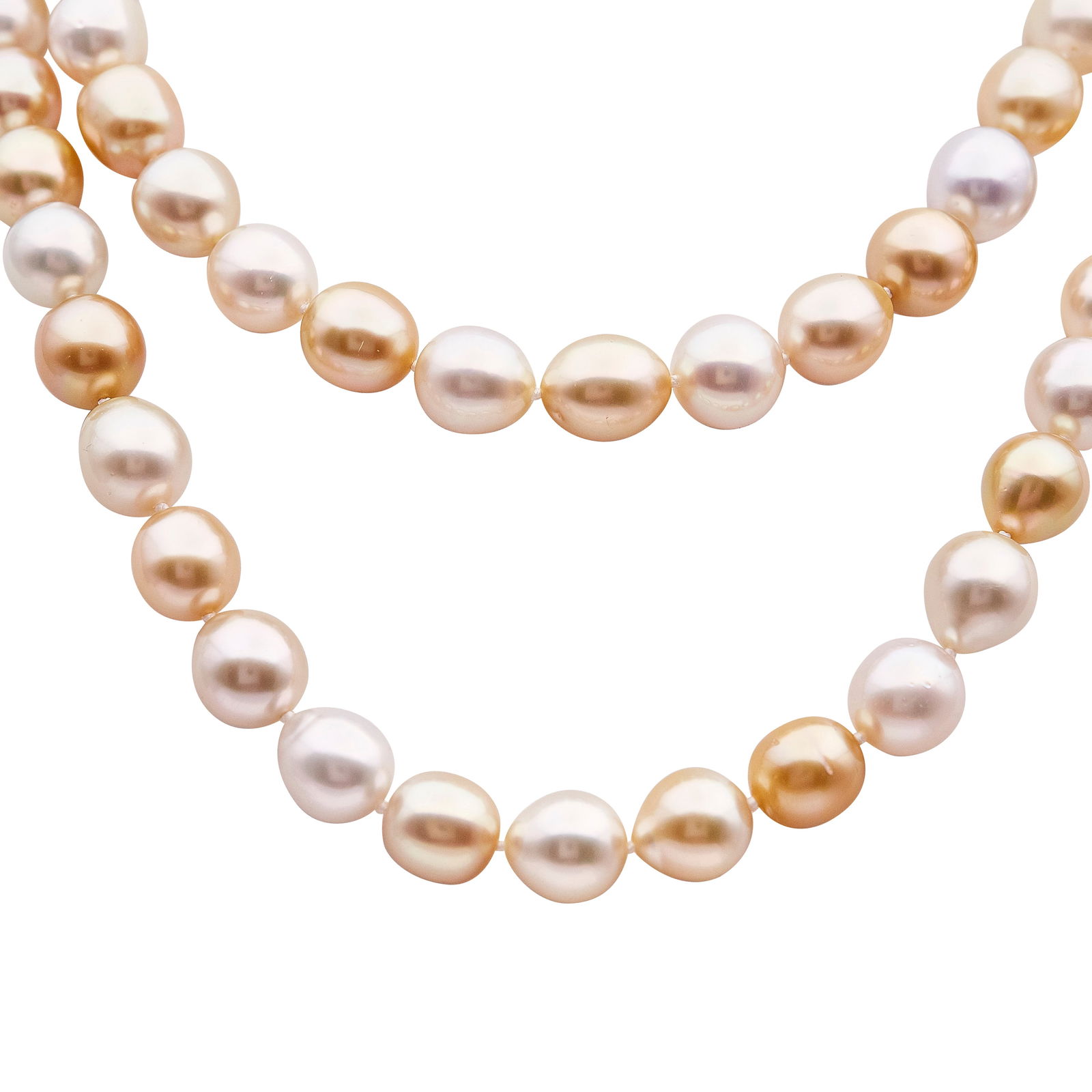 White and Yellow Cultured Pearl Necklace (1 of 4)