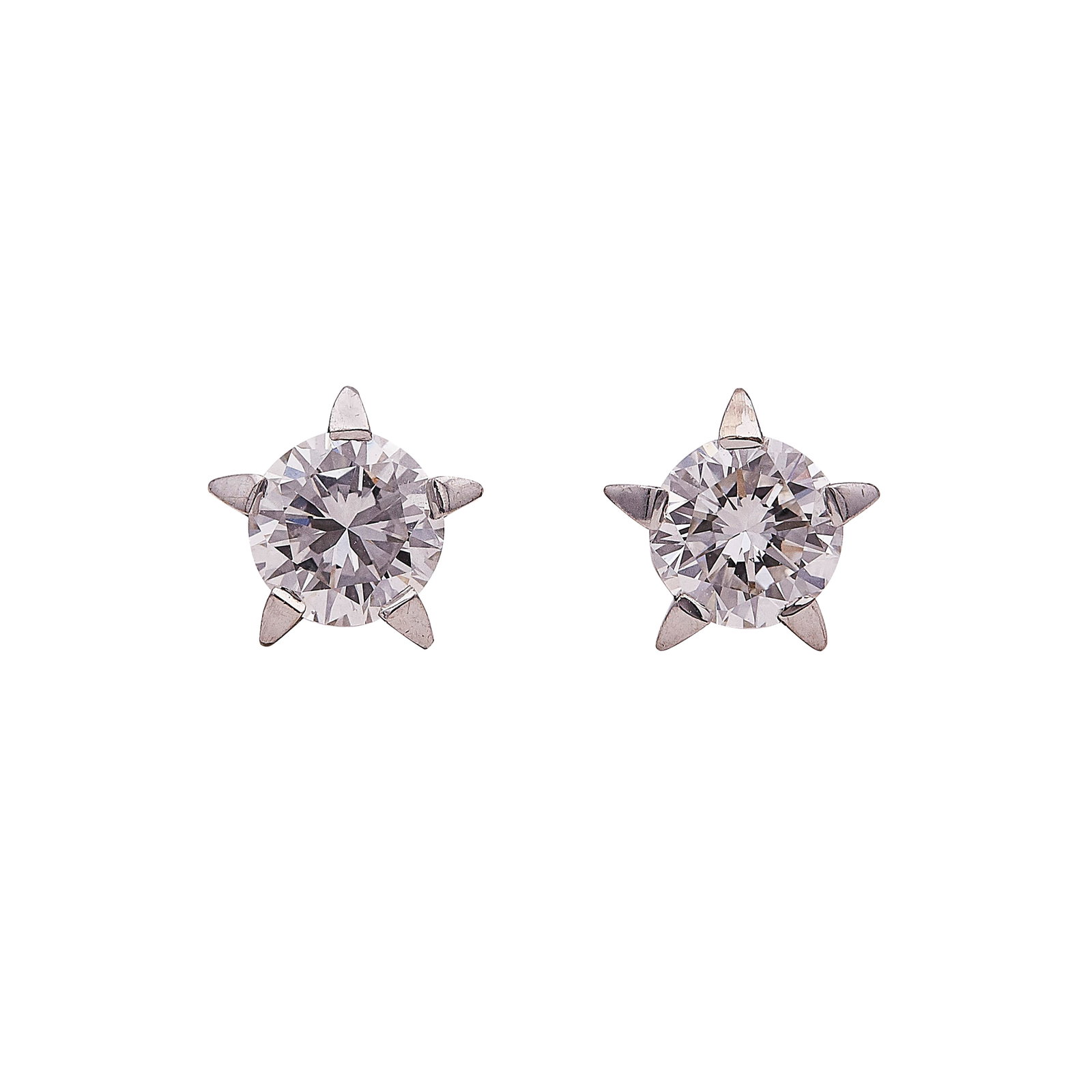 18K White Gold Diamond 1.91 Carat TW Stud Earrings (1 of 3)