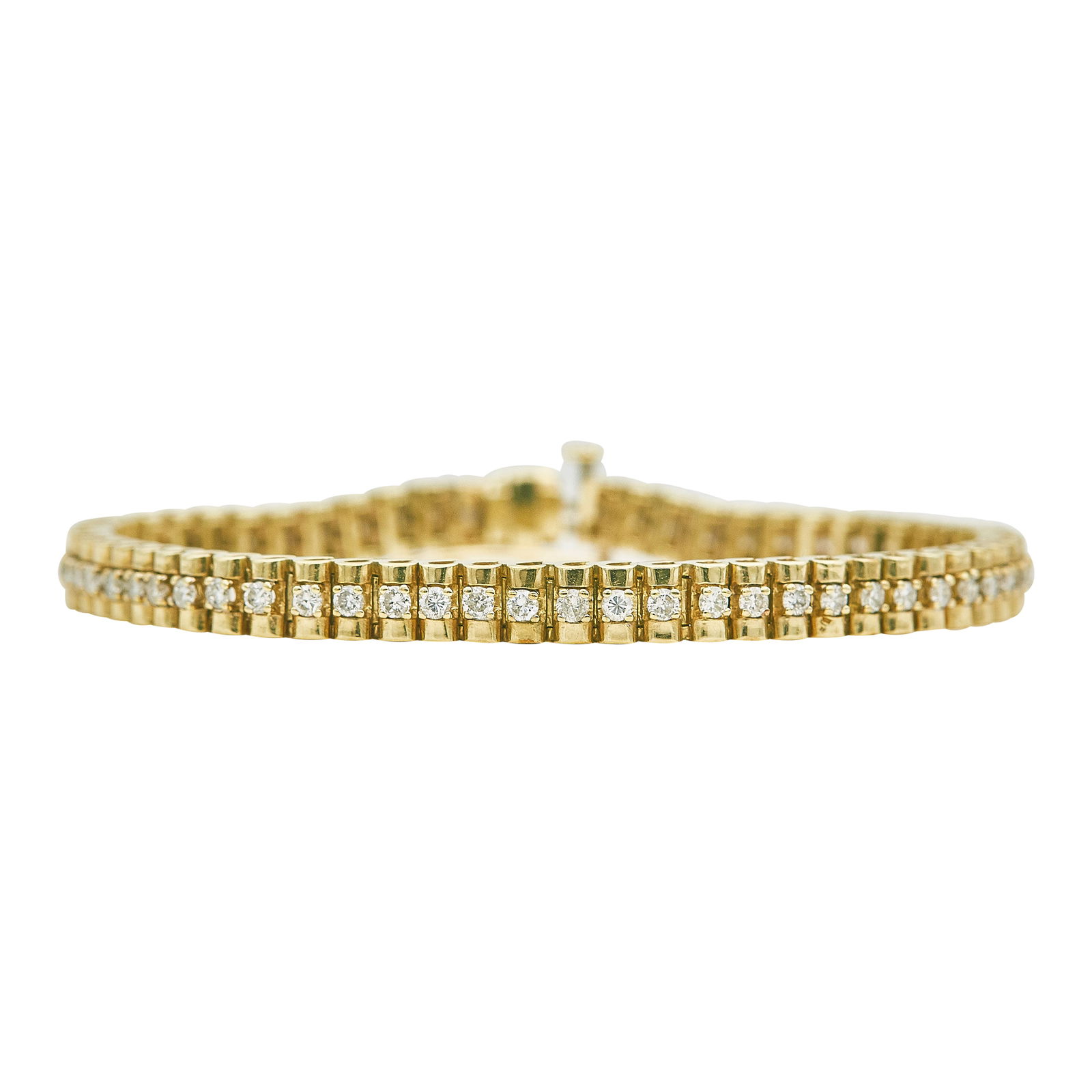 14K Yellow Gold and Diamond Link Bracelet (1 of 3)