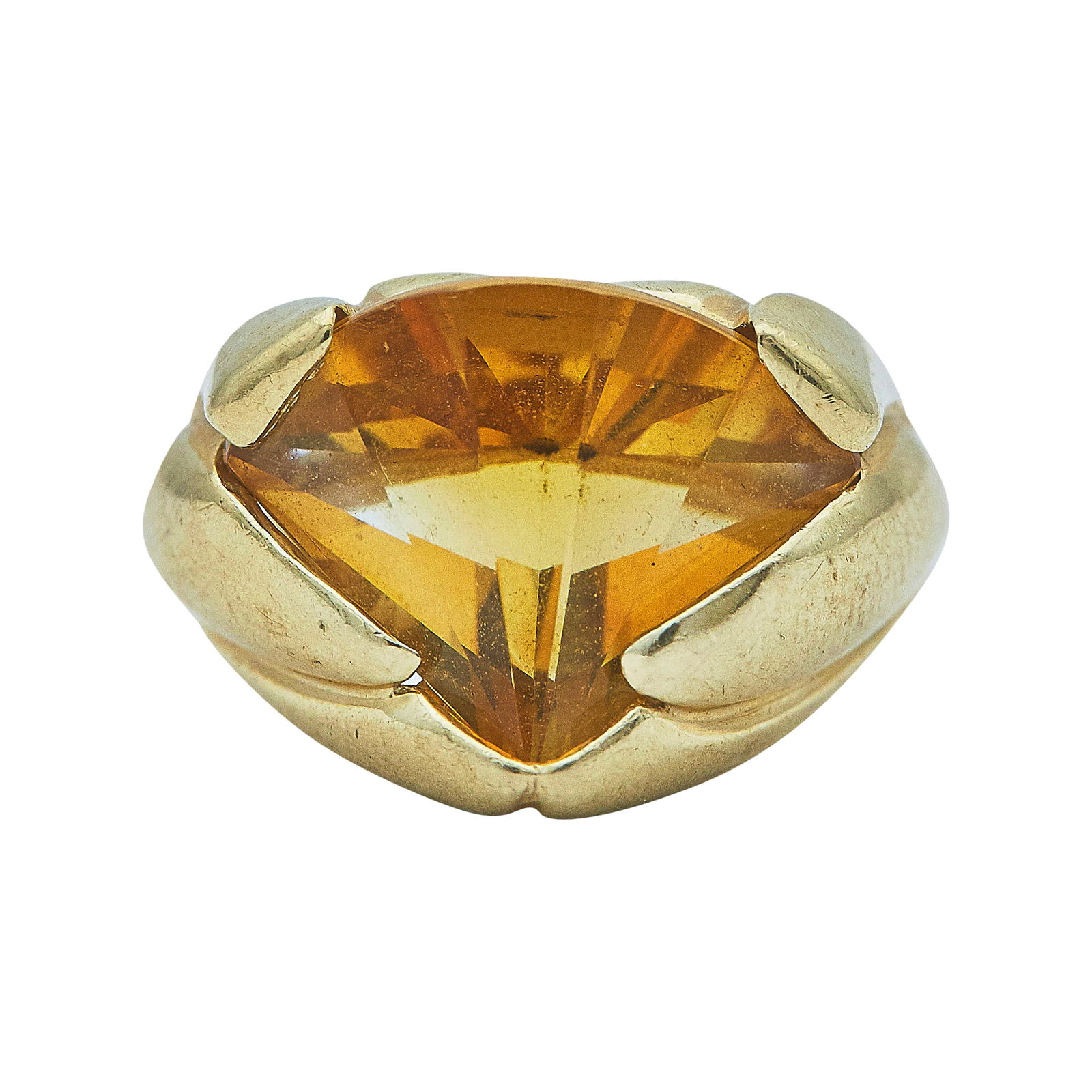 14K Yellow Gold and Fancy Cut Citrine Ring (1 of 3)