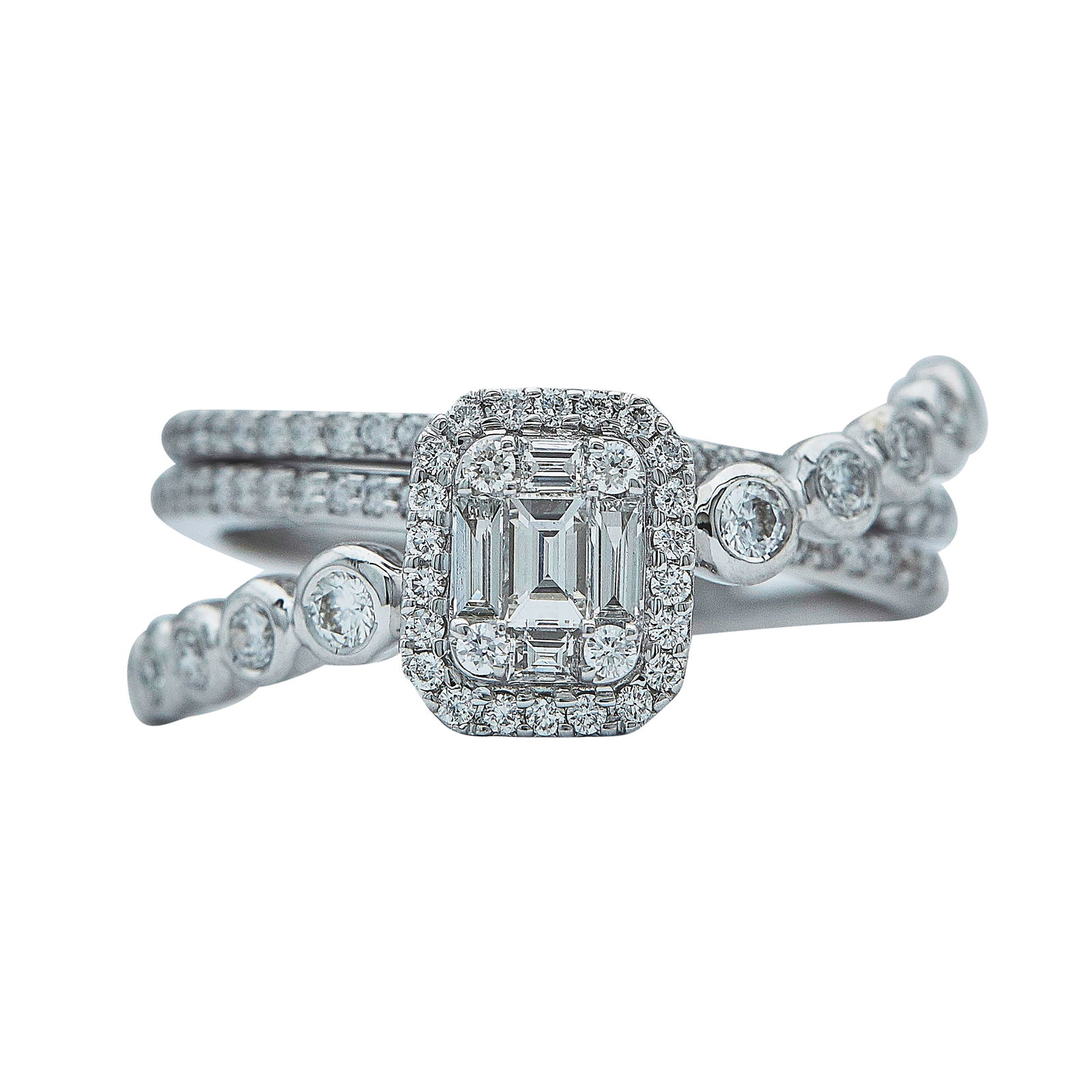 18K White Gold and Diamond Band Ring (1 of 3)
