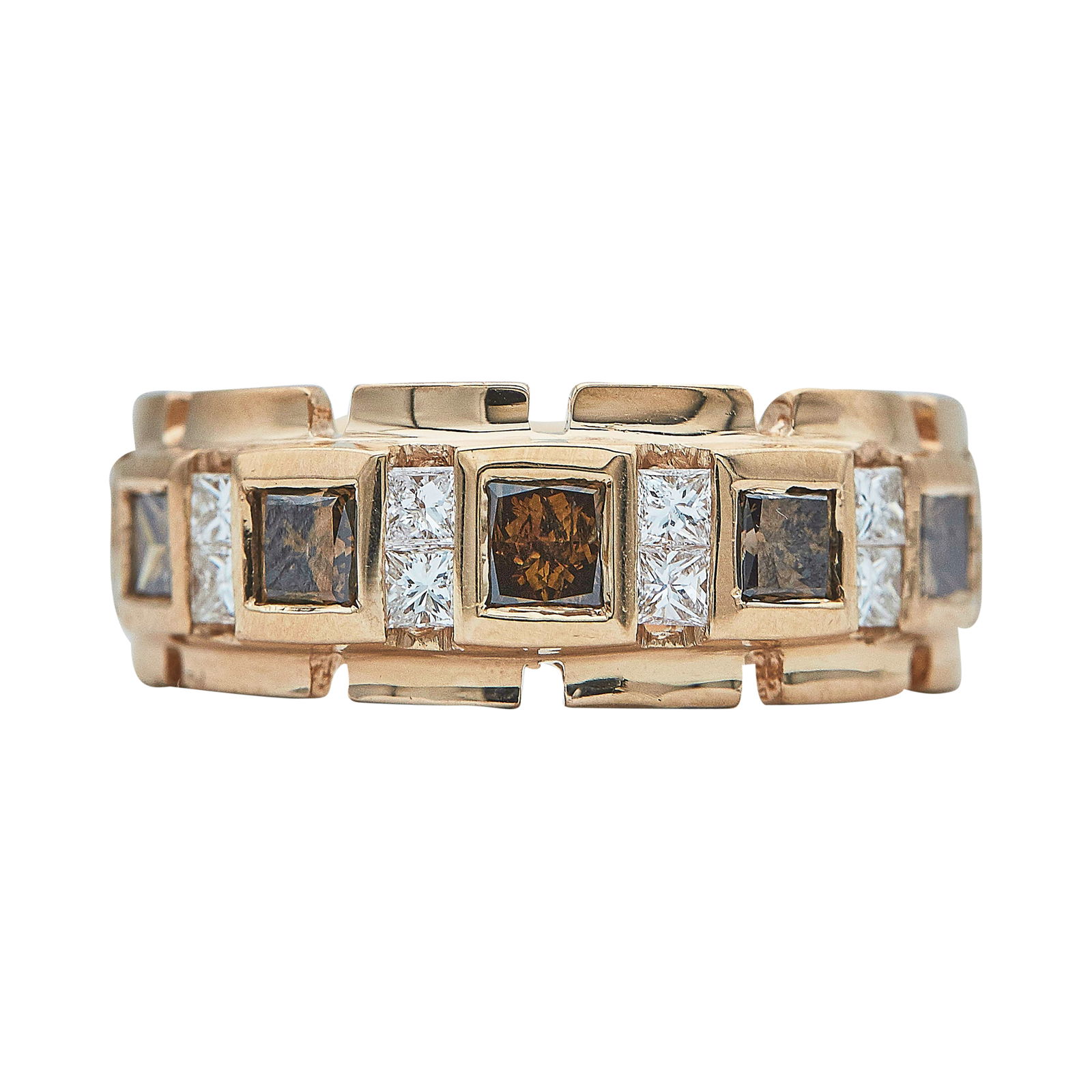 14K Rose Gold and Diamond Band Ring (1 of 3)