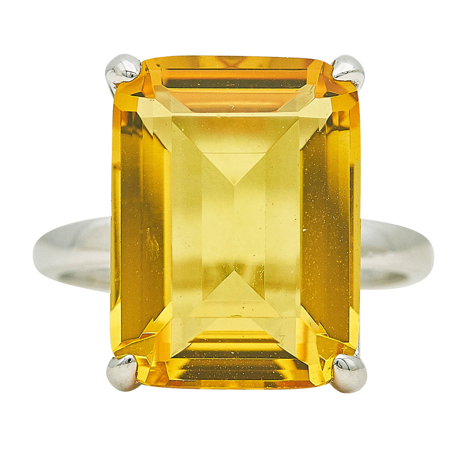 Tiffany & Co. Silver Sparklers Silver and Citrine Ring: BRAND: Tiffany & Co.; METAL: Silver; GEMSTONES: Citrine approx. 16.00 mm x 12.00 mm; STAMPED: © Tiffany & Co., AG950; CONDITION: Pre-owned, Very Good; ITEM WEIGHT (GRAMS): 5.12 g; MEASUREMENTS: Ring