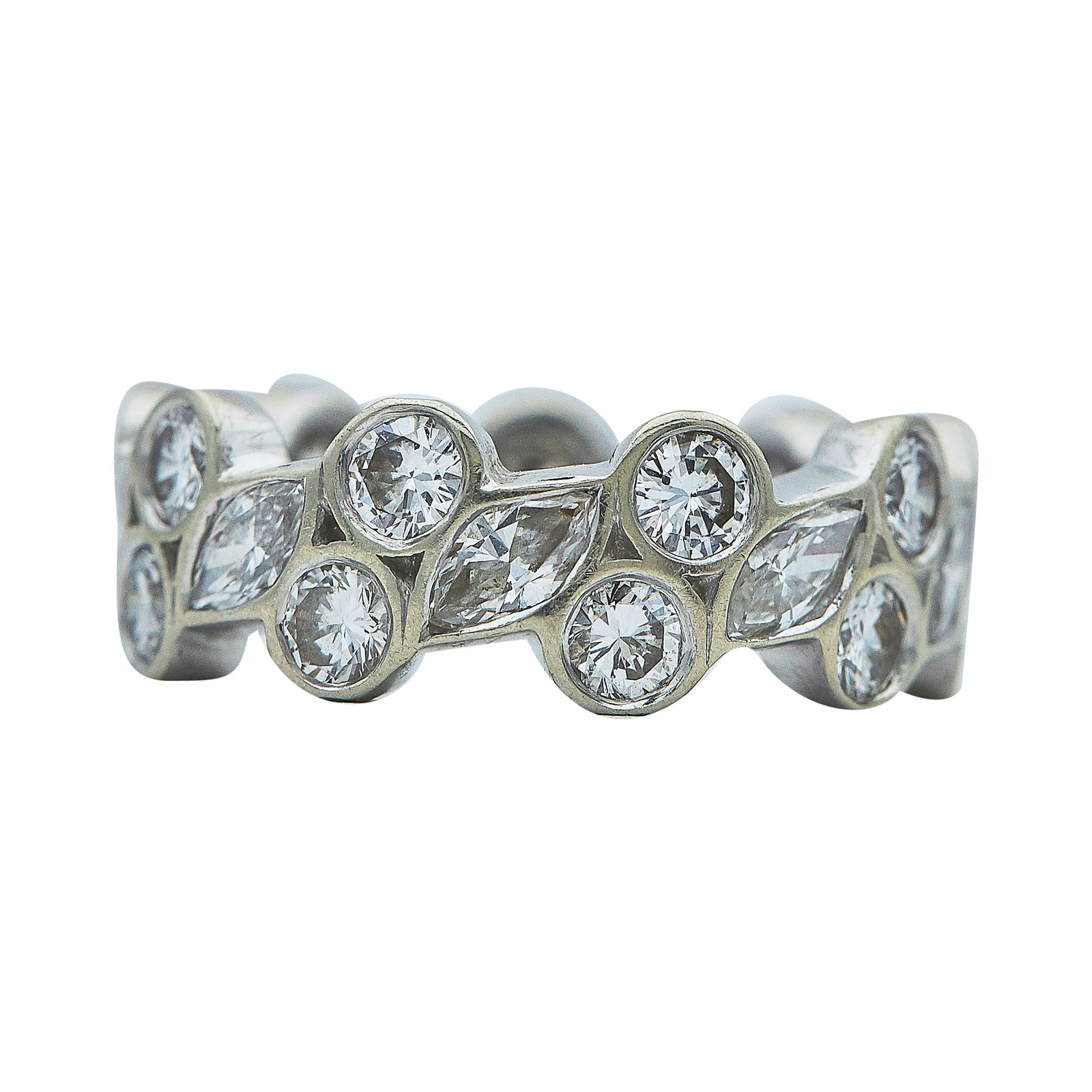 14K White Gold and Diamond Band Ring (1 of 3)