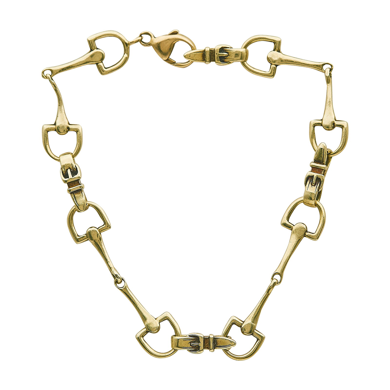 14K Yellow Gold Equestrian Link Bracelet (1 of 3)