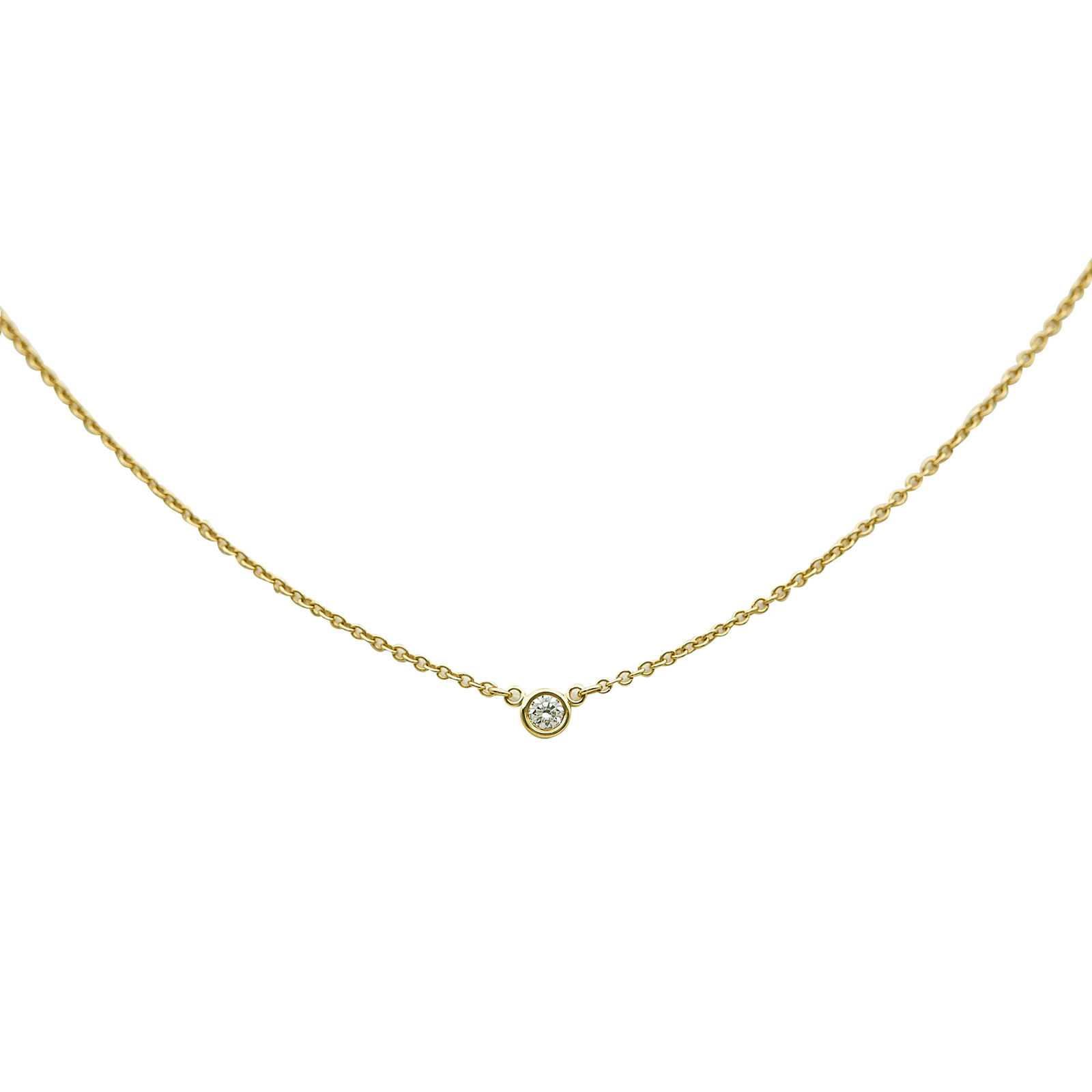 Elsa Peretti for Tiffany & Co 18K Yellow Gold Diamond Pendant Necklace (1 of 4)