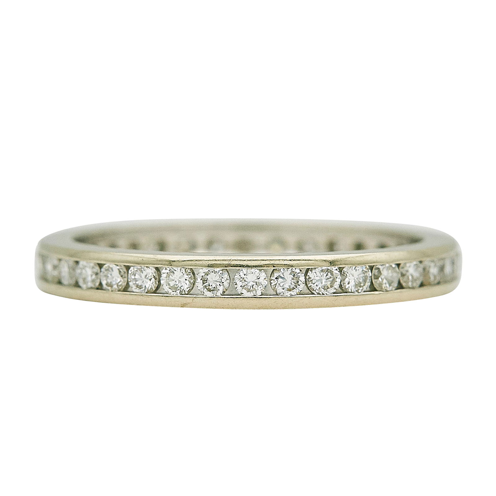 14K White Gold and Diamond Eternity Band Ring (1 of 2)