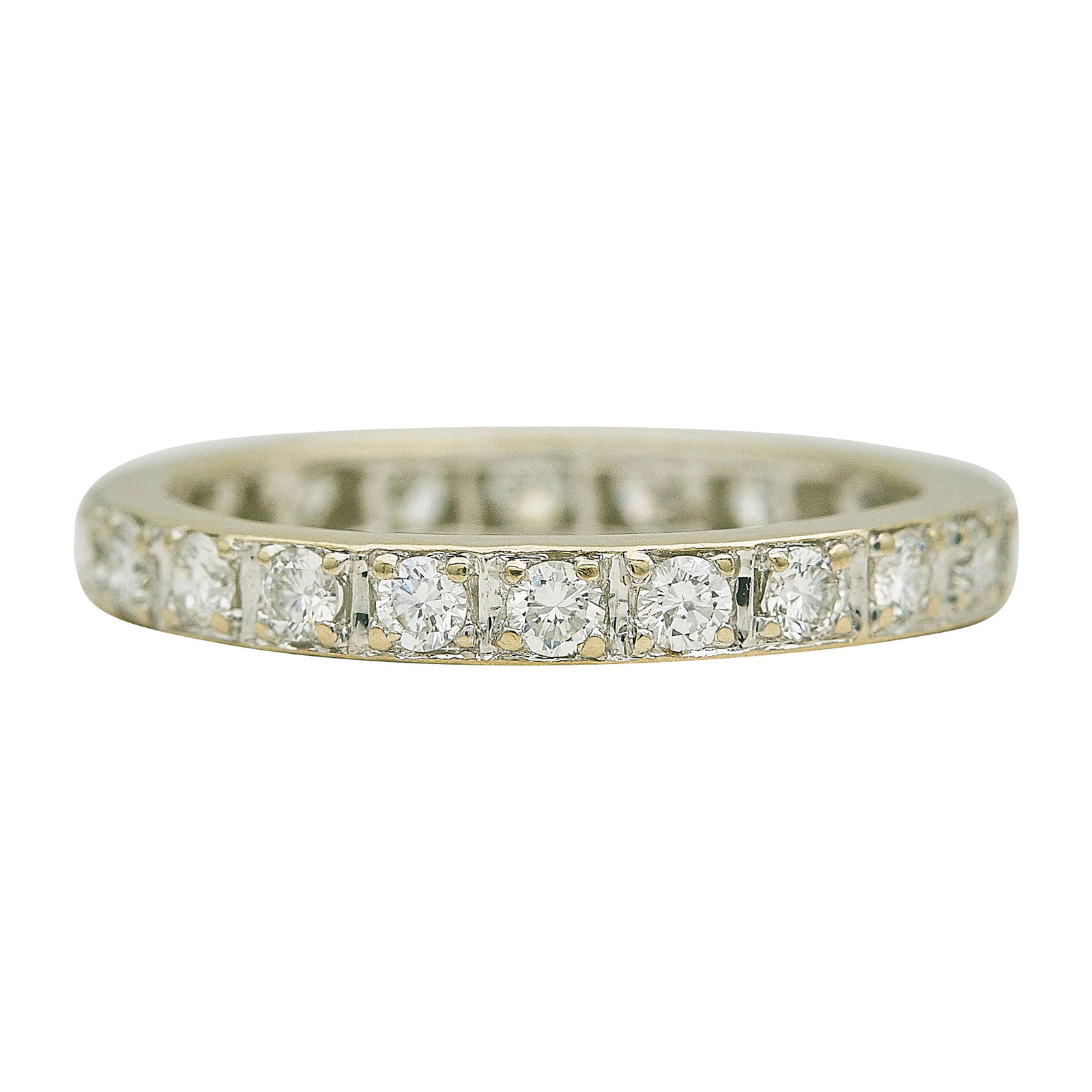 18K White Gold and Diamond Eternity Band Ring (1 of 2)