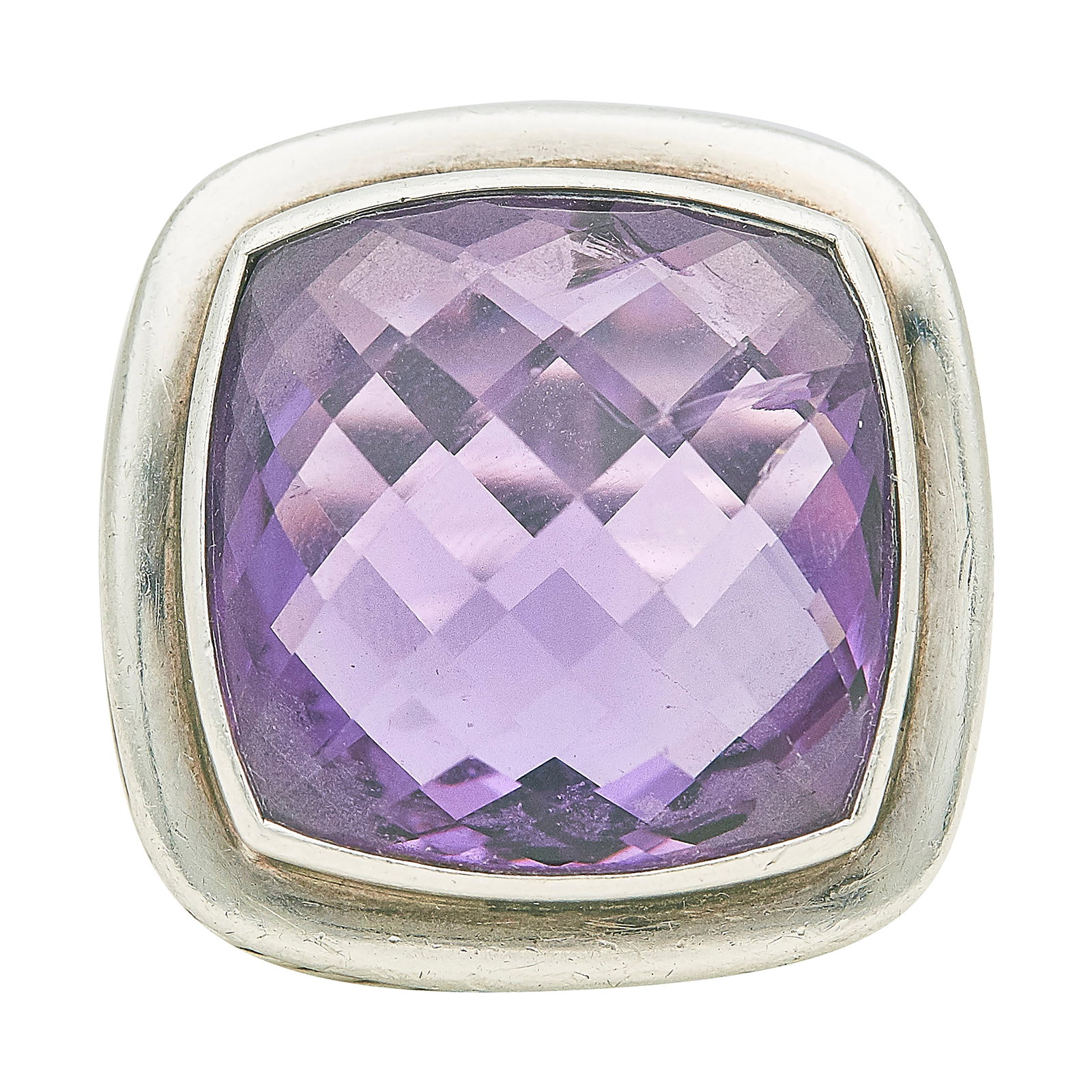 David Yurman Sterling Silver and Amethyst Cocktail Ring (1 of 3)