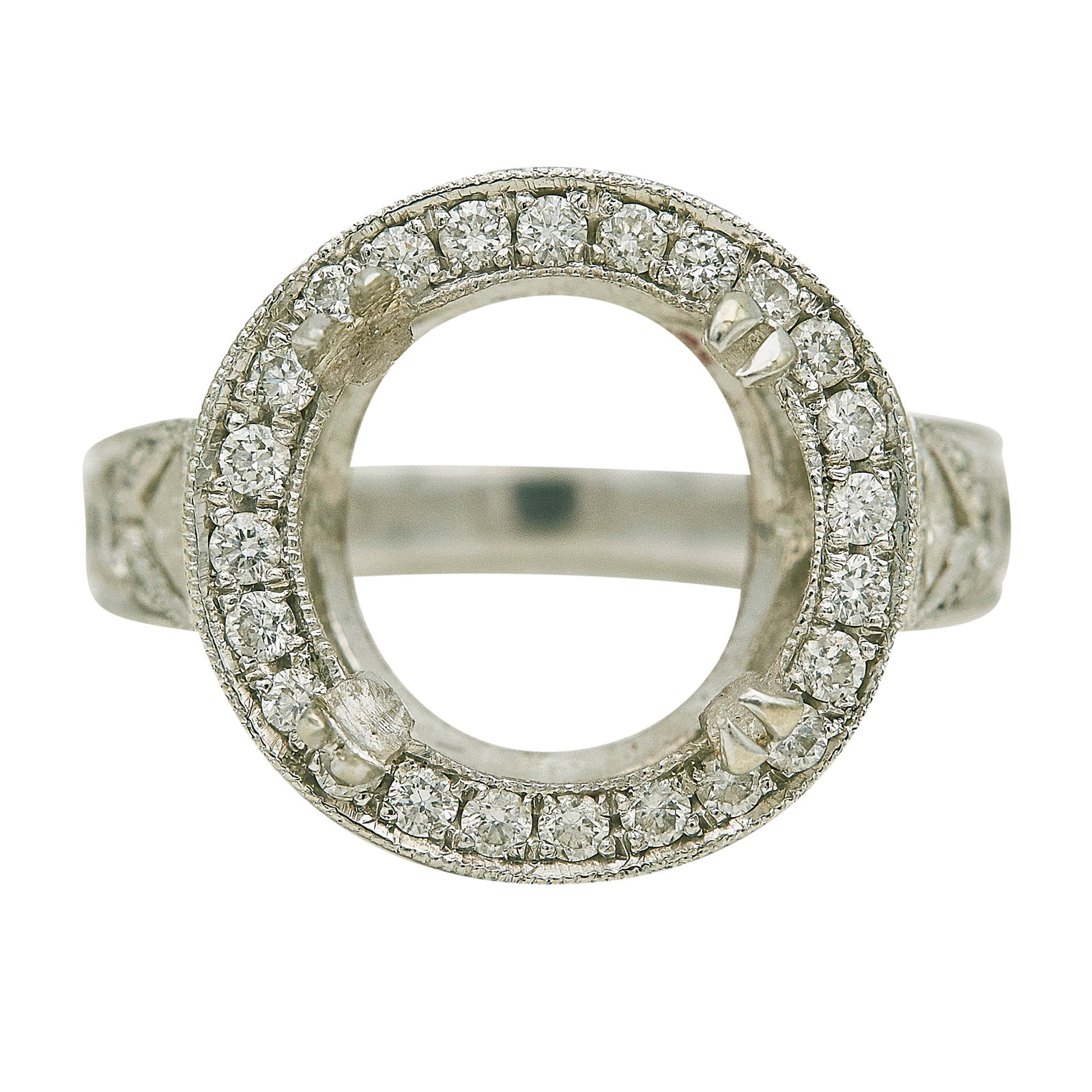 14K White Gold and Diamond Ring Setting (1 of 3)