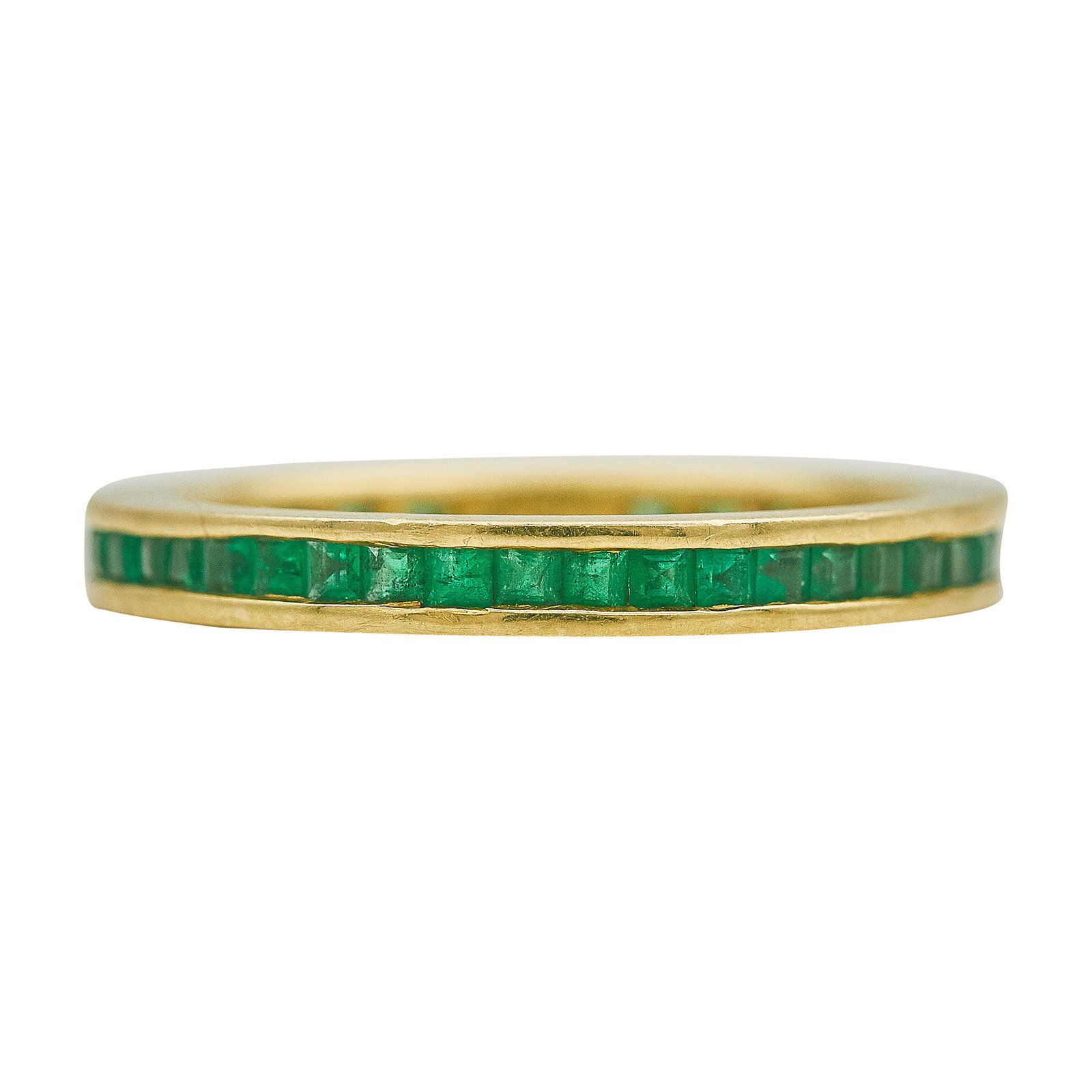 18K Yellow Gold and Emerald Eternity Band Ring (1 of 3)