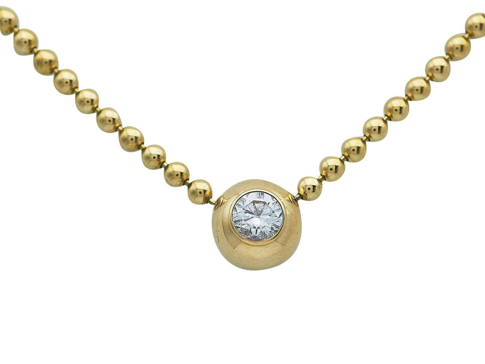 Cartier Ondee 18K Yellow Gold and Diamond Pendant Necklace (1 of 6)