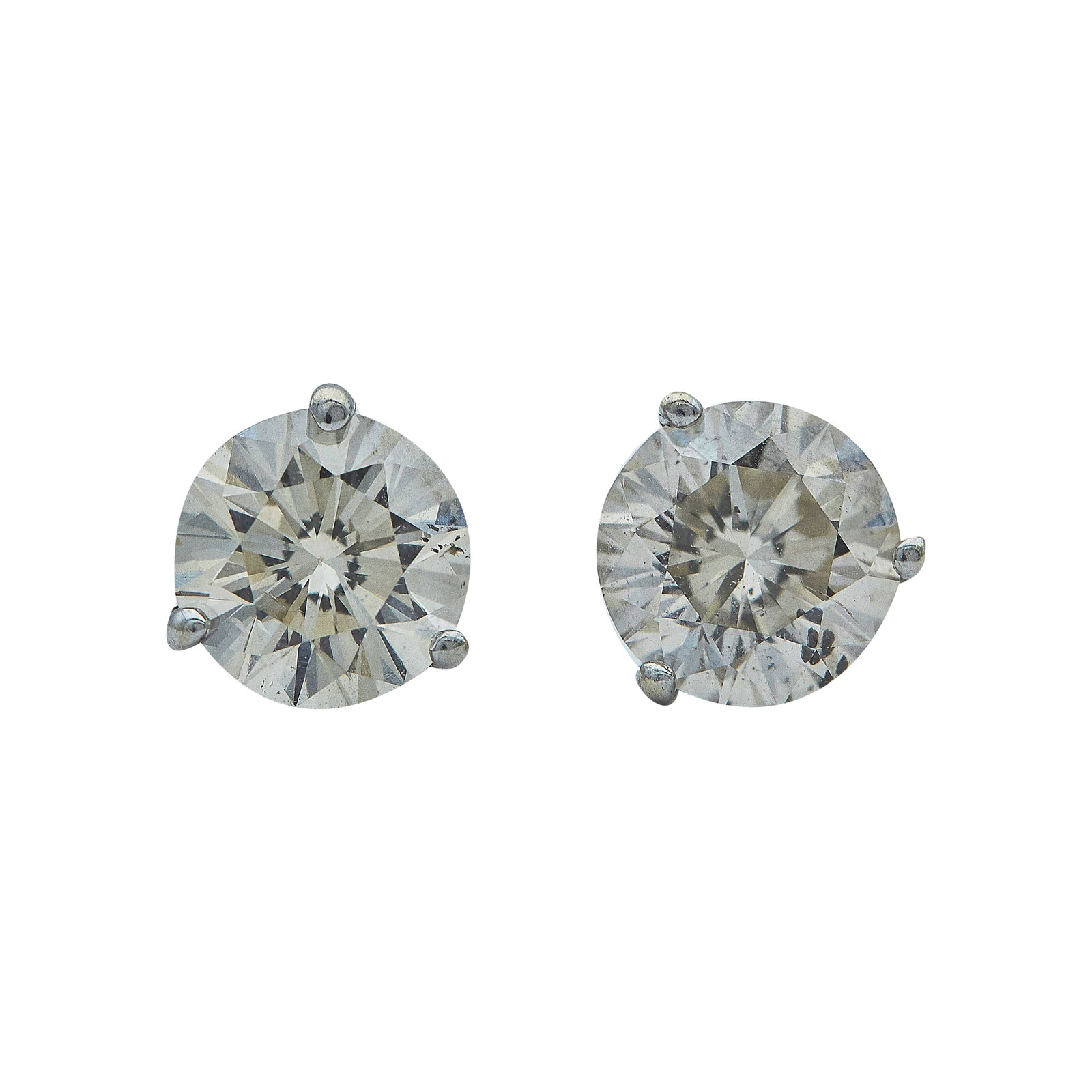 14K White Gold and Diamond Stud Earrings (1 of 3)