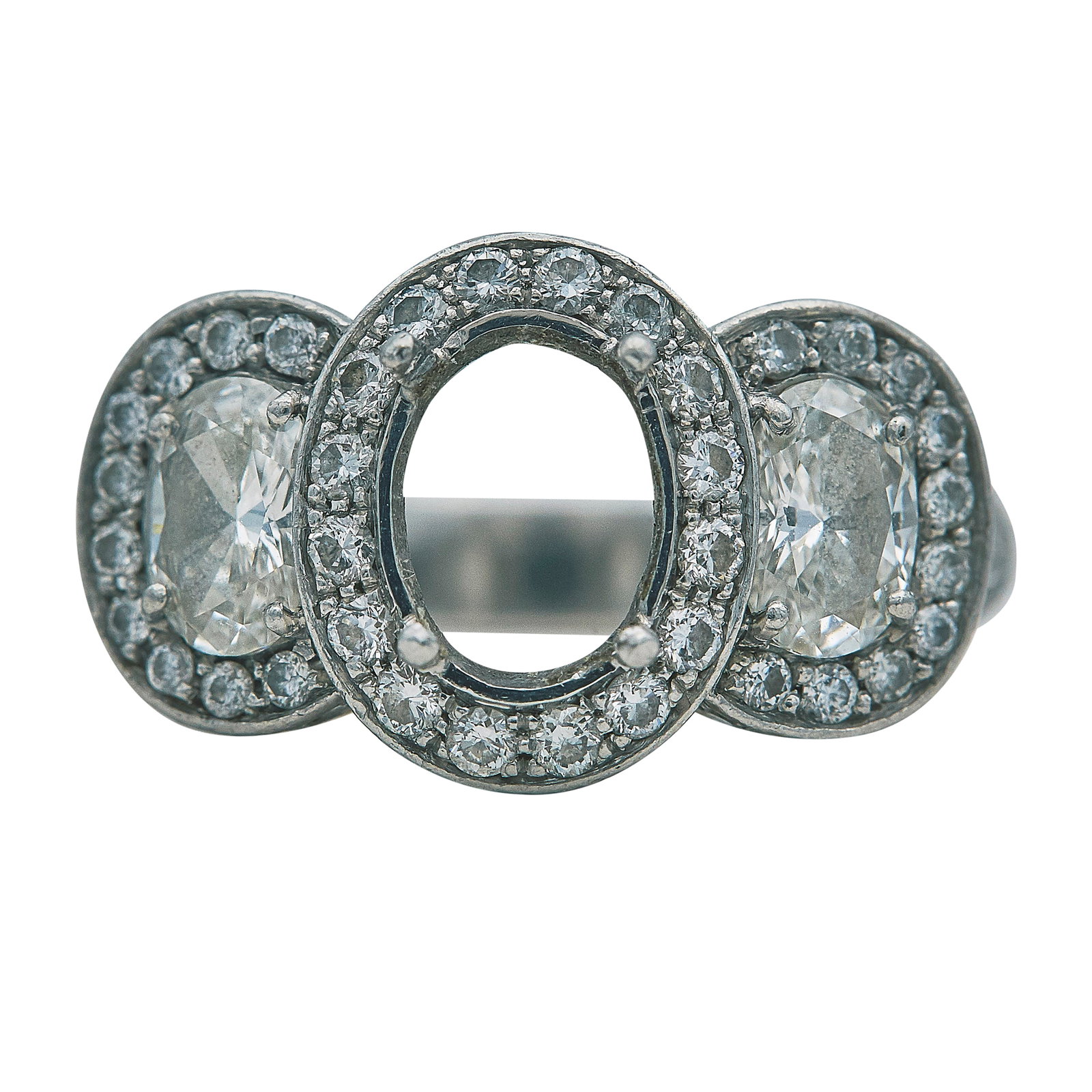 Platinum and 18K Yellow Gold Diamond Engagement Ring Setting (1 of 3)