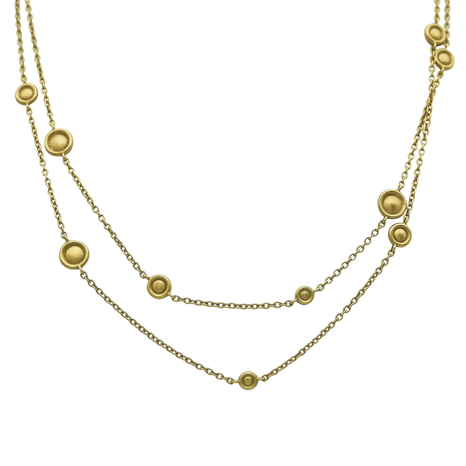 H. Stern 18K Yellow Gold and Diamond Station Chain Necklace (1 of 4)