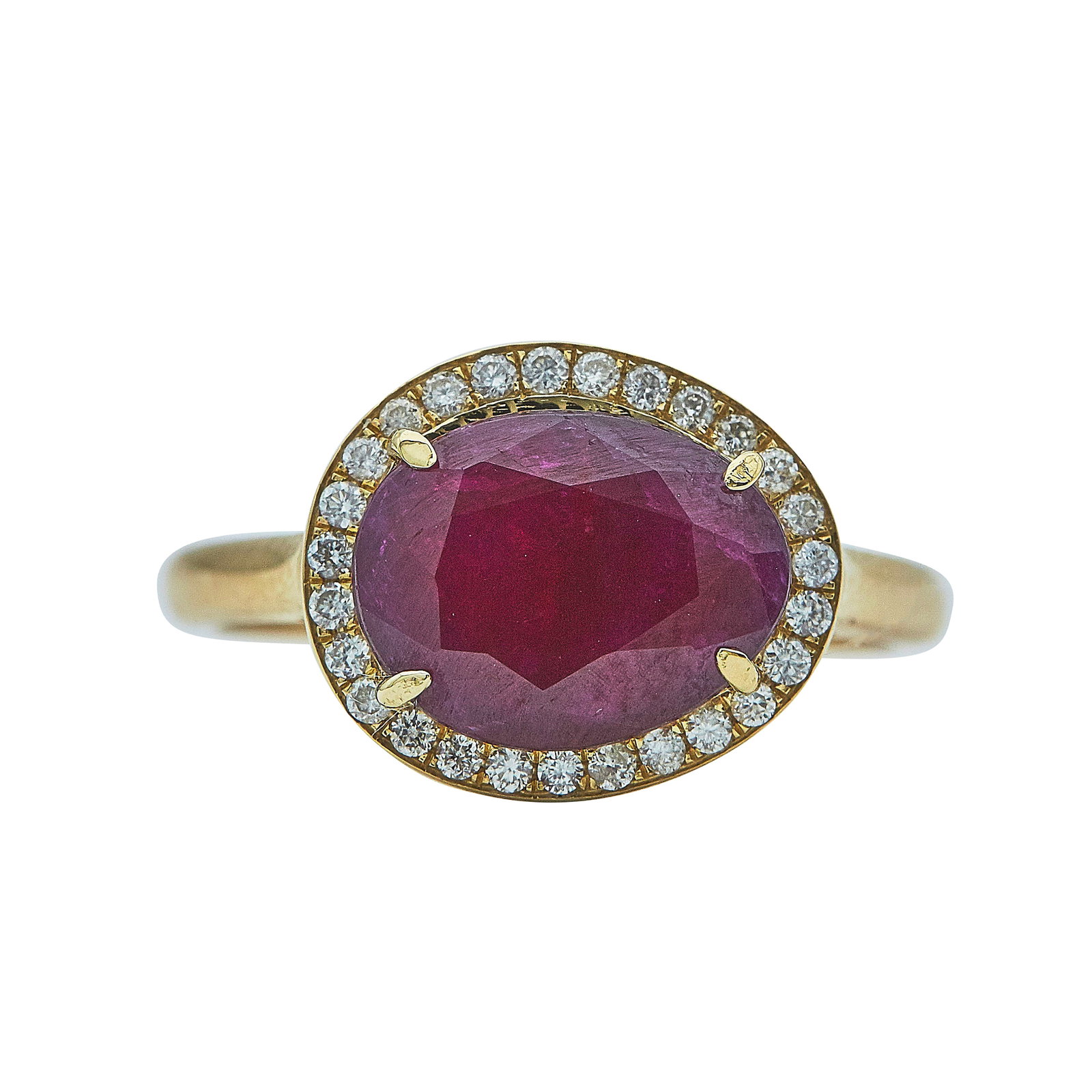18K Rose Gold Ruby and Diamond Ring (1 of 4)