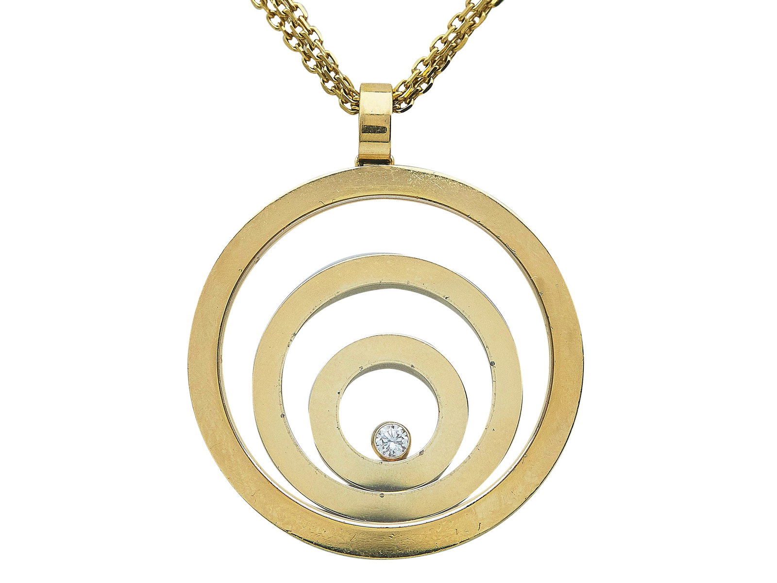 Chopard Happy Spirit 18K Yellow Gold and Diamond Pendant Necklace (1 of 5)
