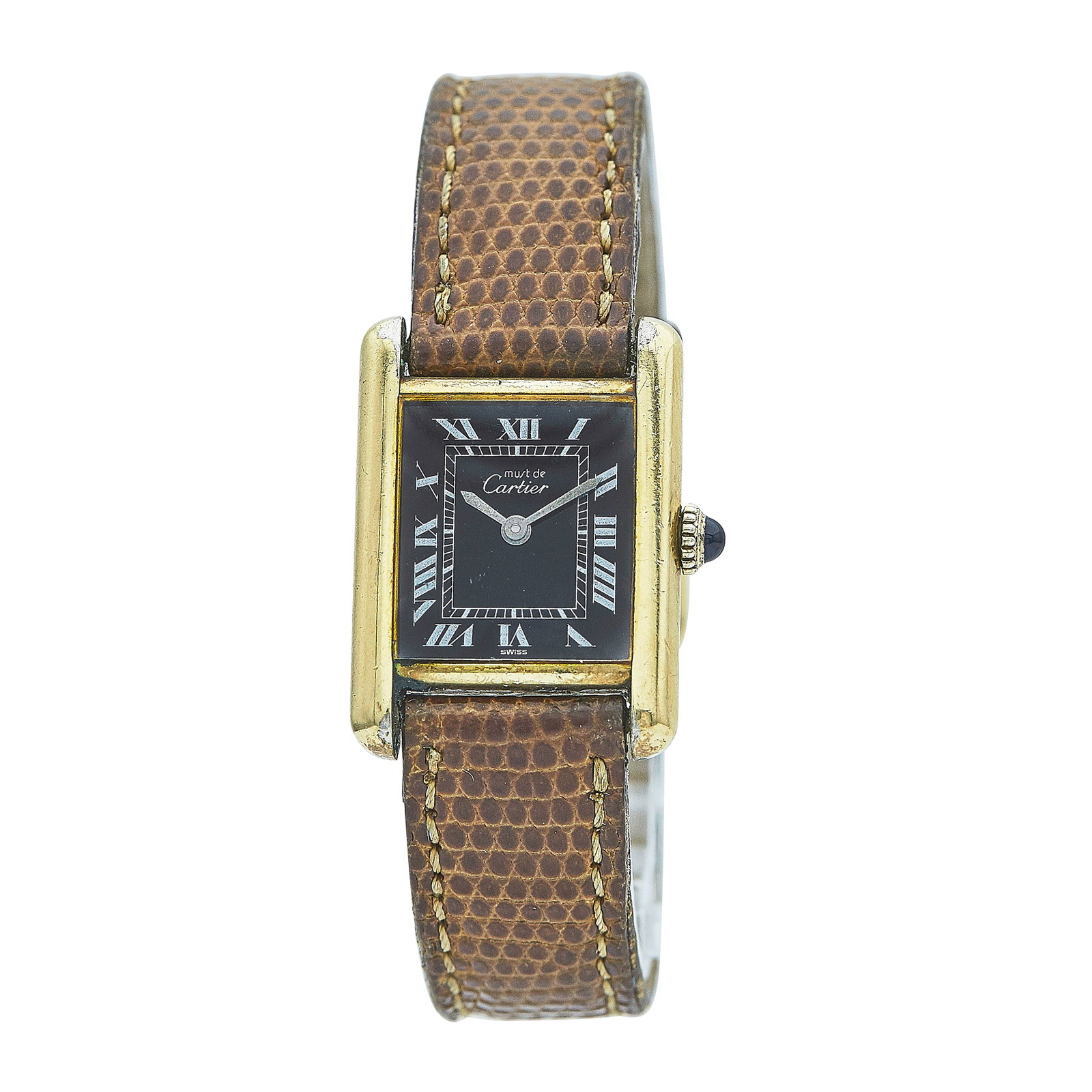 Must de Cartier Silver Plated Watch Head & Buckles Ref. 925, 1979 (1 of 6)