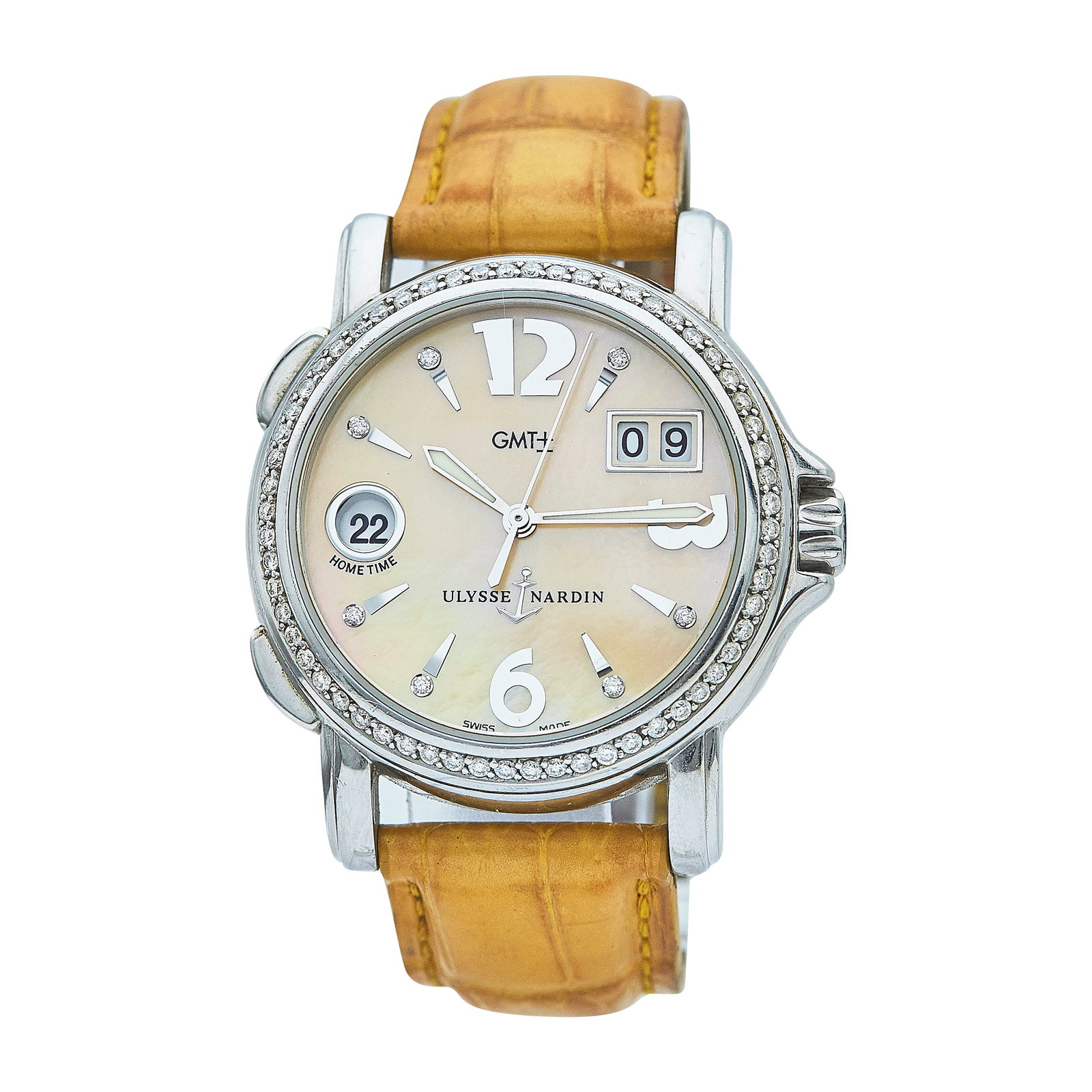 Ulysse Nardin . Stainless Steel Watch Ref. 223-22, circa 2015: BRAND: Ulysse Nardin; STYLE: .; REF. #: 223-22; CONDITION: Pre-owned, Very Good; YEAR: Circa 2015; ADDITIONAL COMMENTS: Scratches throughout watch, Light scratches throughout crystal, Wear to strap; C