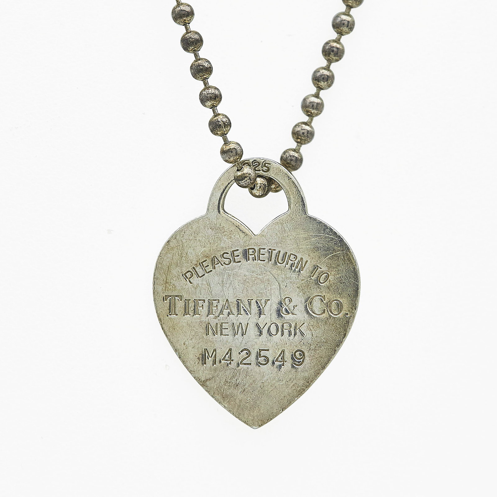 Tiffany & Co. Return to Tiffany Sterling Silver Heart Pendant Necklace (1 of 5)