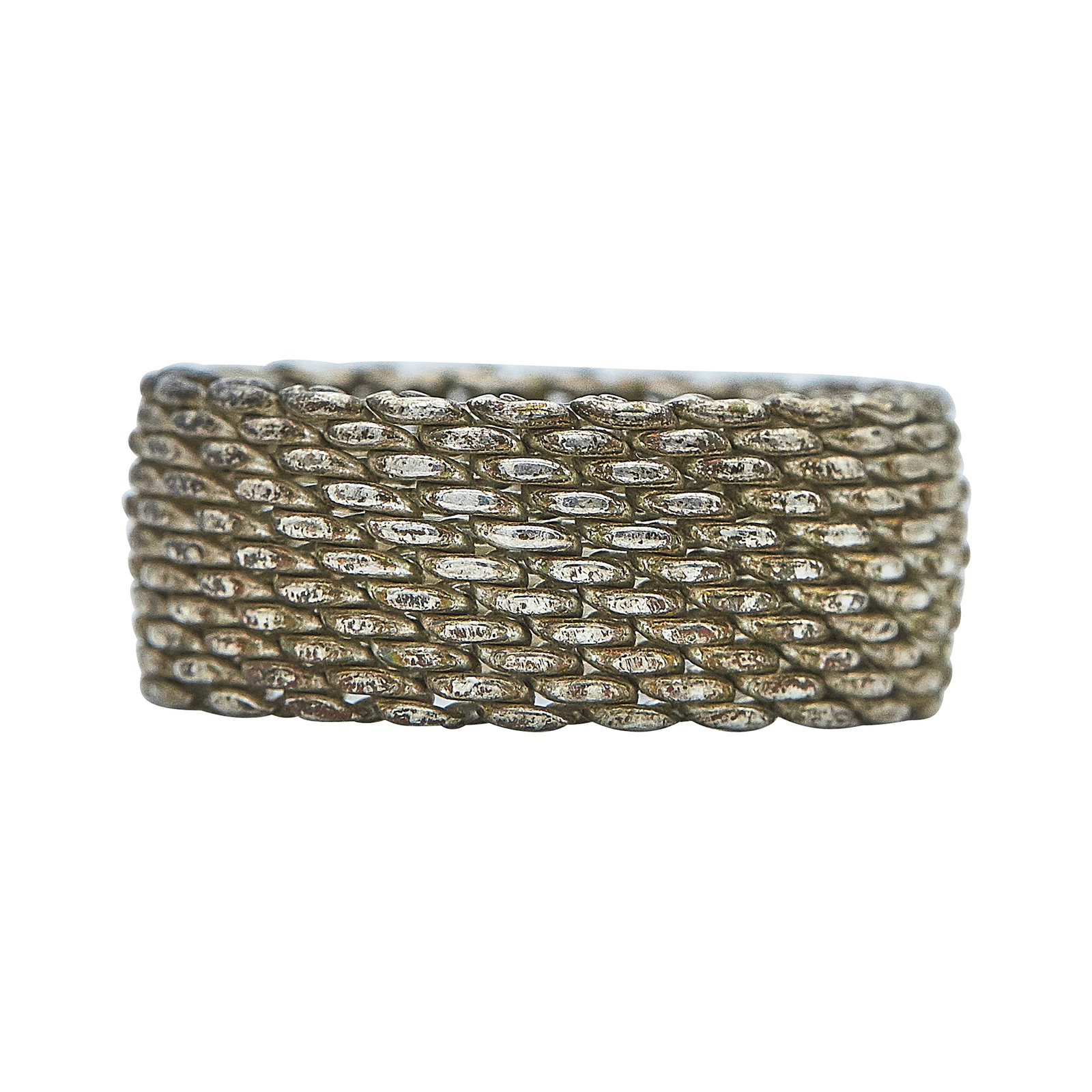 Tiffany & Co. Sterling Silver Somerset Mesh Band Ring (1 of 3)