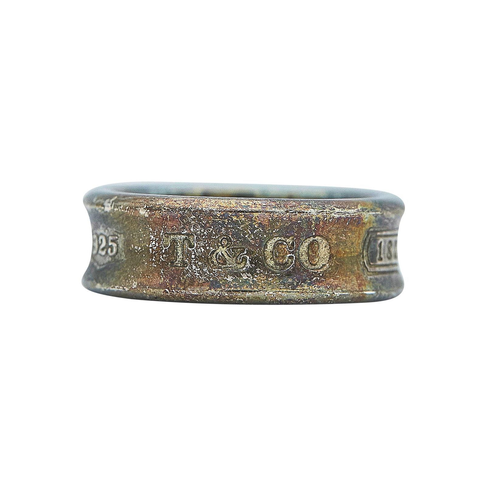 Tiffany & Co. 1837 Sterling Silver Band Ring: BRAND: Tiffany & Co.; COLLECTION: 1837; METAL: Sterling Silver; STAMPED: © 1997, Tiffany & Co. 925, 1837; CONDITION: Pre-owned, Good; ITEM WEIGHT (GRAMS): 7.9 g; MEASUREMENTS: Ring size 7