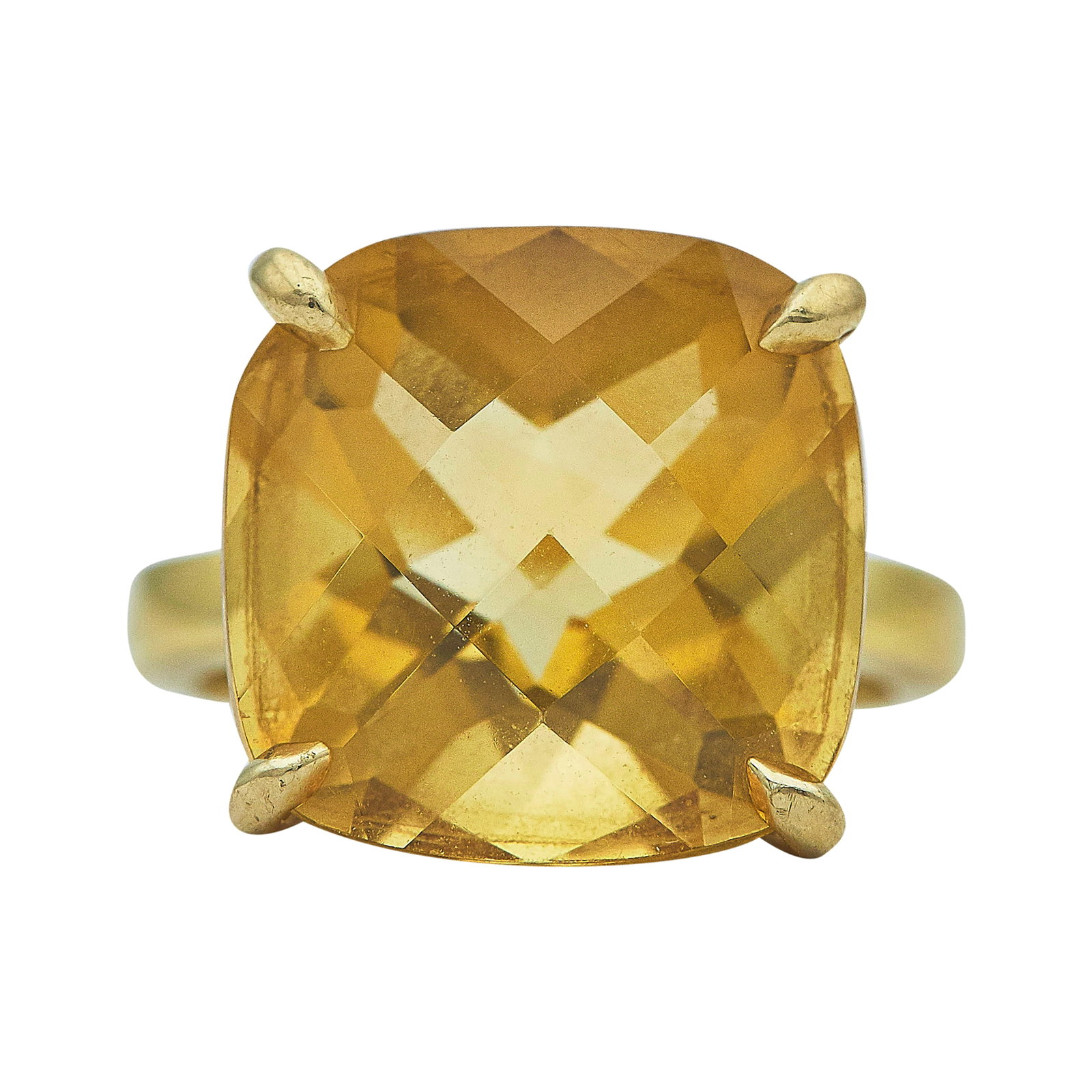 18K Yellow Gold and Fancy Cut Citrine Ring (1 of 3)