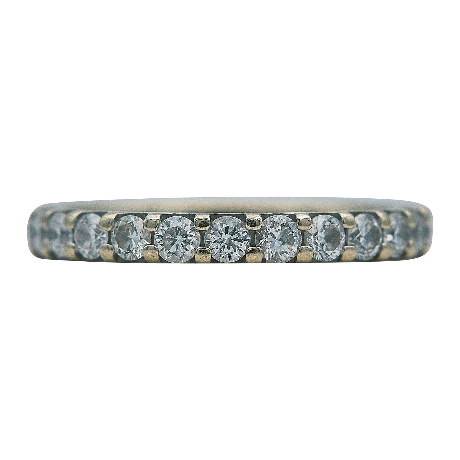 14K White Gold and Round Brilliant Cut Diamond Eternity Band (1 of 3)