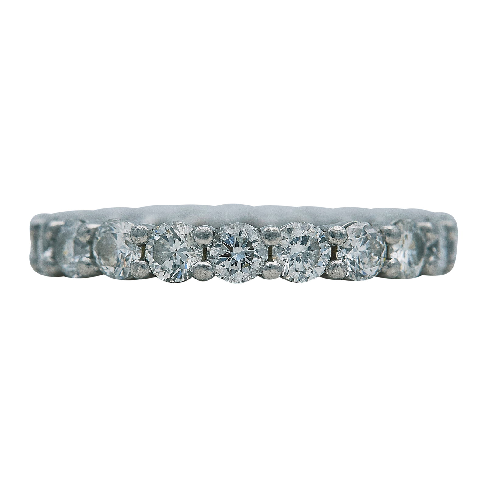Platinum and Round Brilliant Cut Diamond Eternity Band (1 of 2)