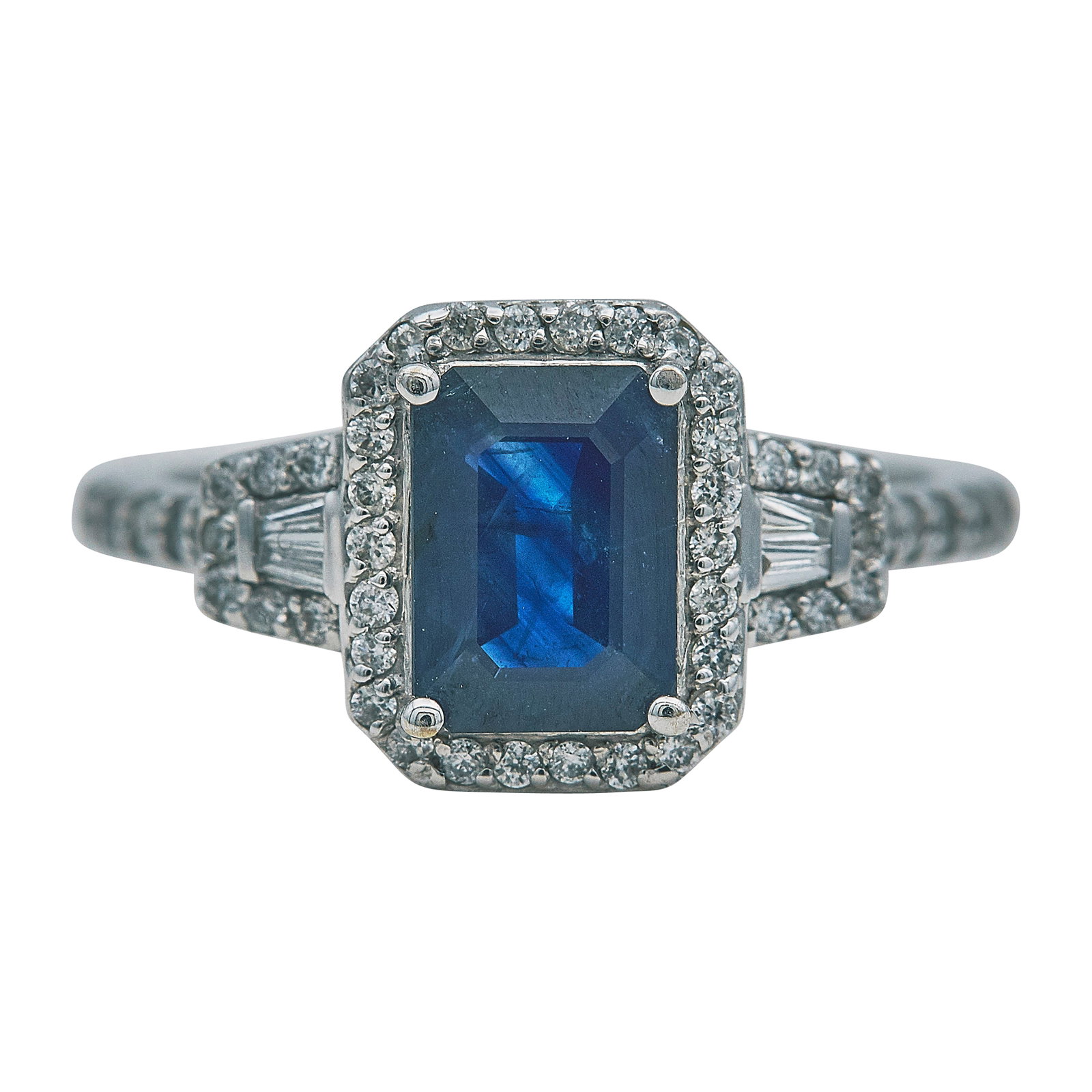 18K White Gold, Sapphire and Diamond Ring (1 of 3)