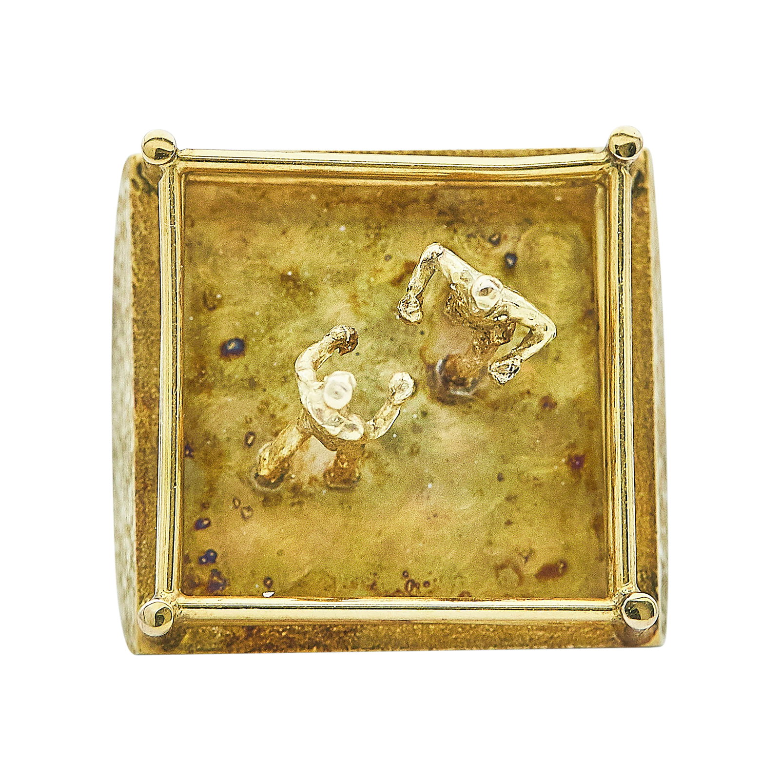 14K Yellow Gold Boxing Ring Ring (1 of 3)