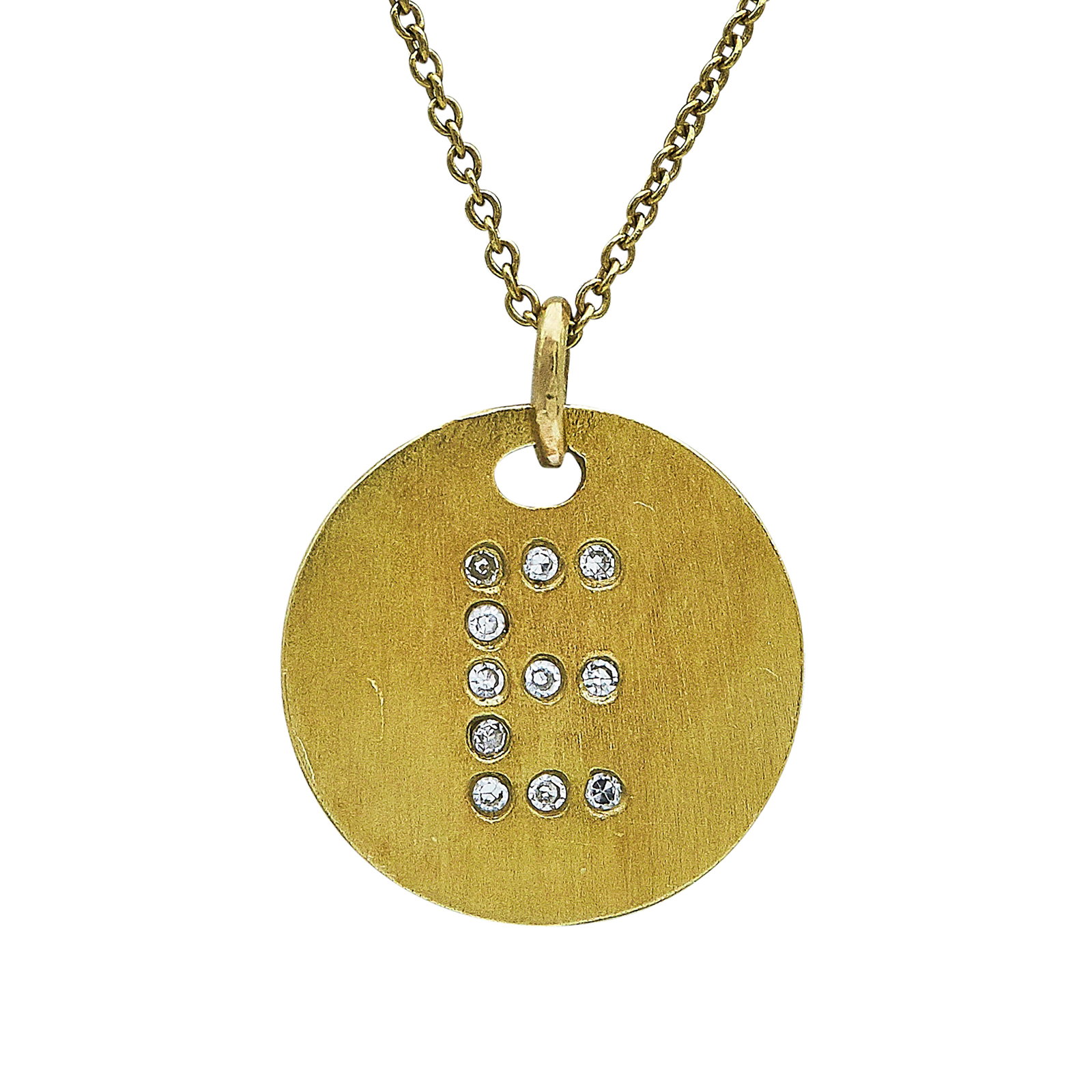 Roberto Coin 18K Yellow Gold, Diamond and Ruby "E" Initial Pendant Necklace: BRAND: Roberto Coin; METAL: 18K Yellow Gold; APPROXIMATE TOTAL DIAMOND WEIGHT: 0.05 ctw; GEMSTONES: Ruby; STAMPED: 18K, RC; CONDITION: Pre-owned, Very Good; ITEM WEIGHT (GRAMS): 3.6 g; MEASUREMENTS: N