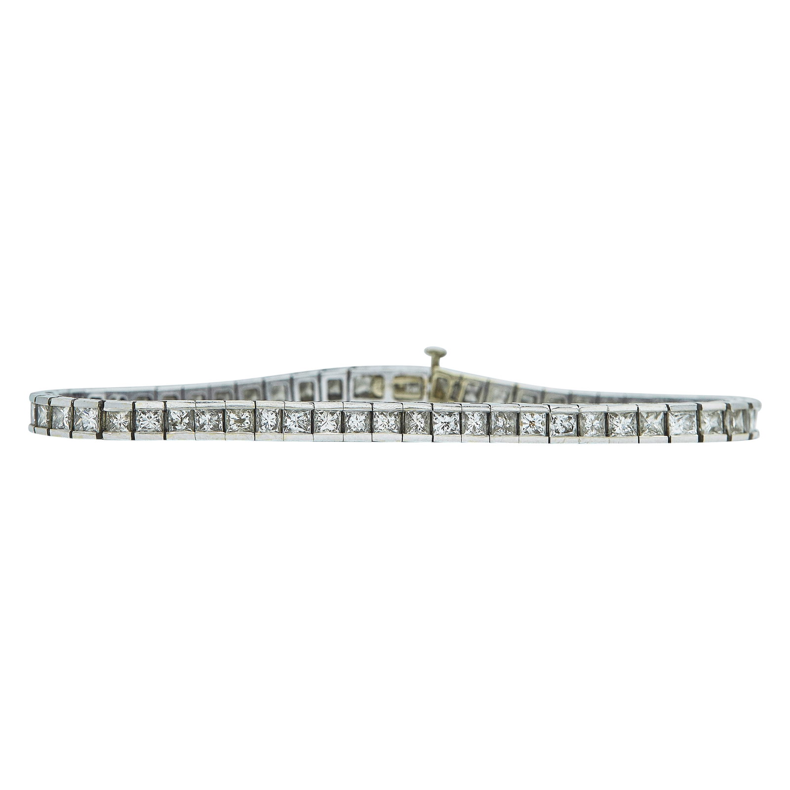 14K White Gold and Diamond Line Bracelet (1 of 2)