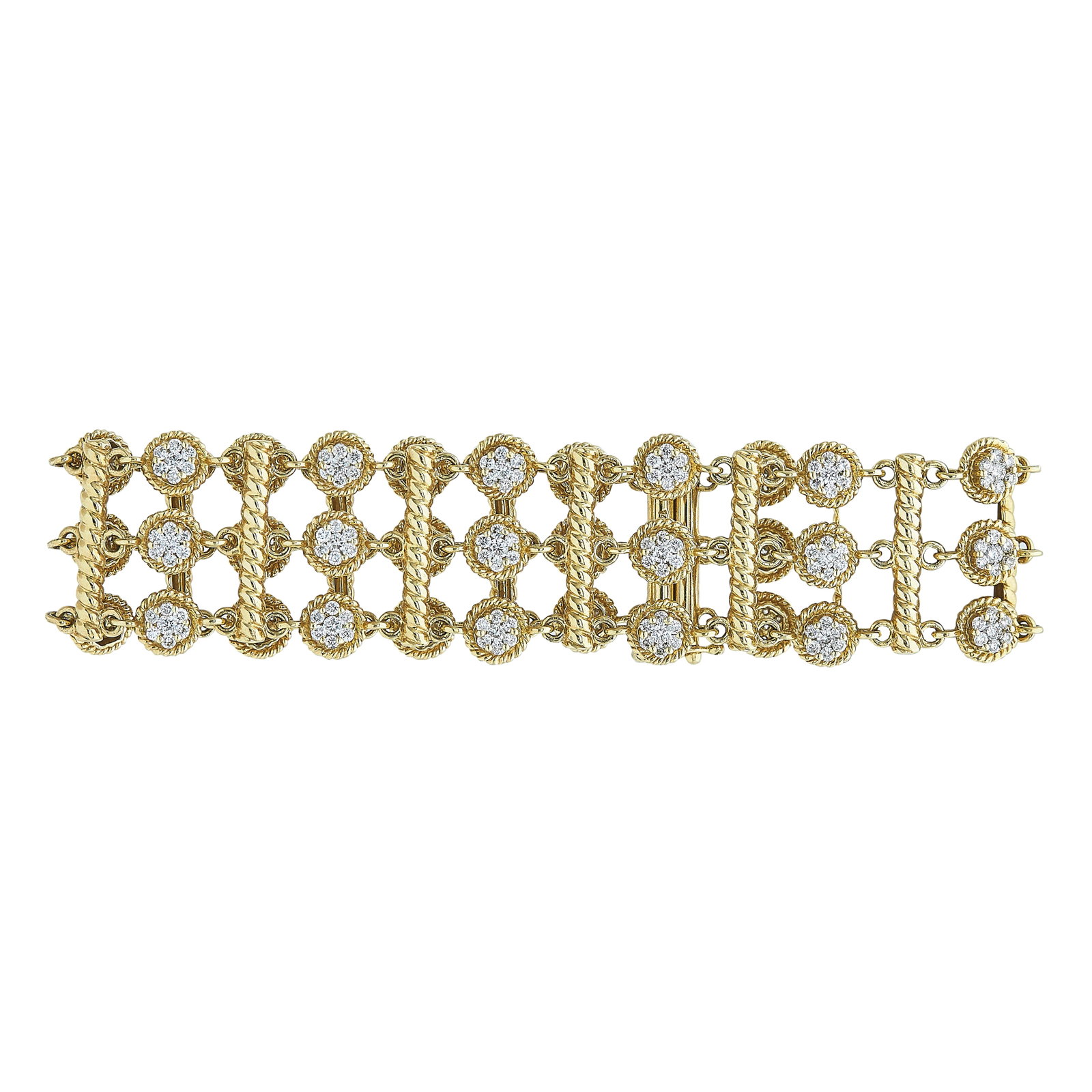 14K Yellow Gold and Diamond Link Bracelet (1 of 3)