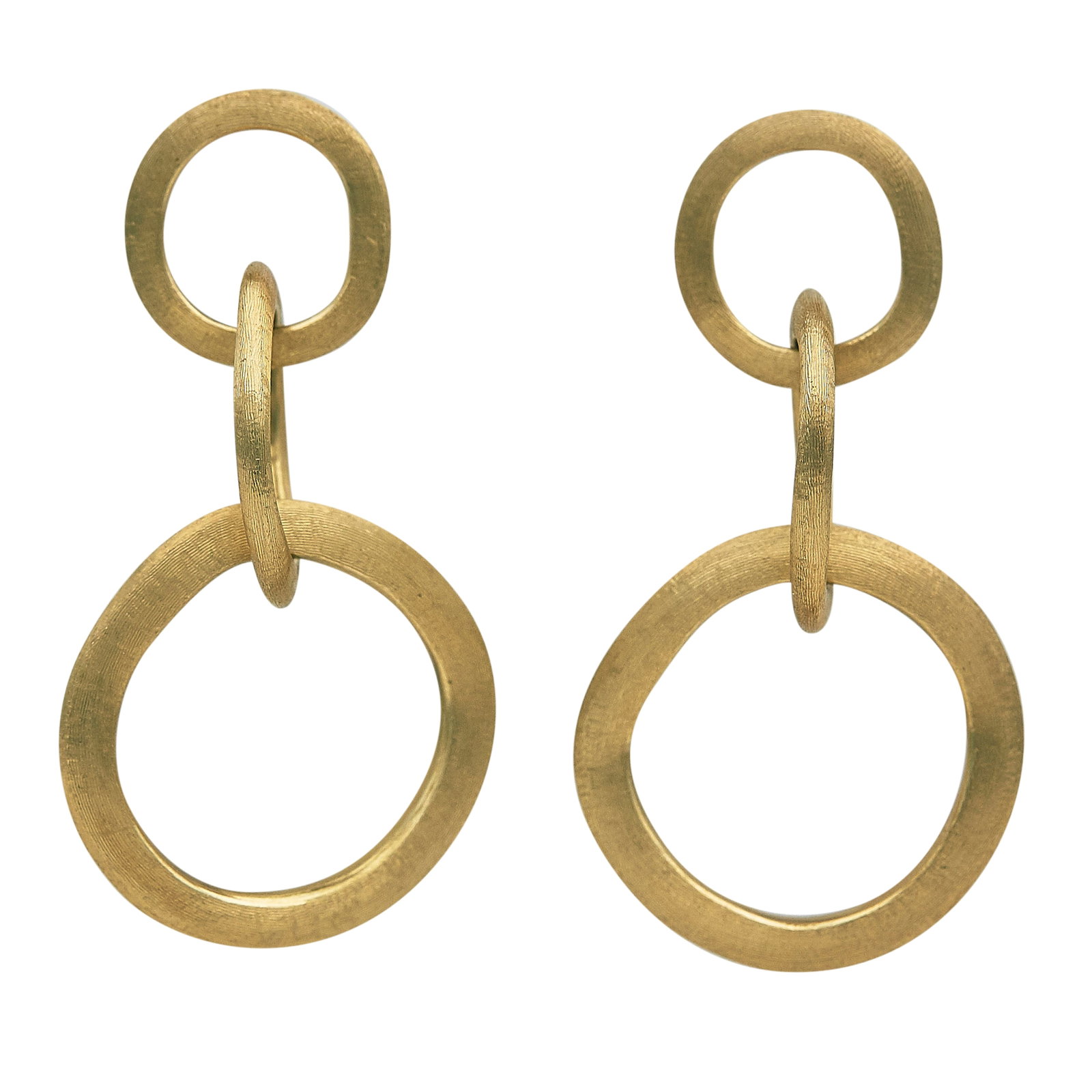 Marco Bicego Jaipur 18K Yellow Gold Pendant Earrings: BRAND: Marco Bicego; COLLECTION: Jaipur; METAL: 18K Yellow Gold; STAMPED: 750, Italian workshop mark, made in Italy, Marco Bicego; CONDITION: Pre-owned, Very Good; ITEM WEIGHT (GRAMS): 13.1 g; MEASURE